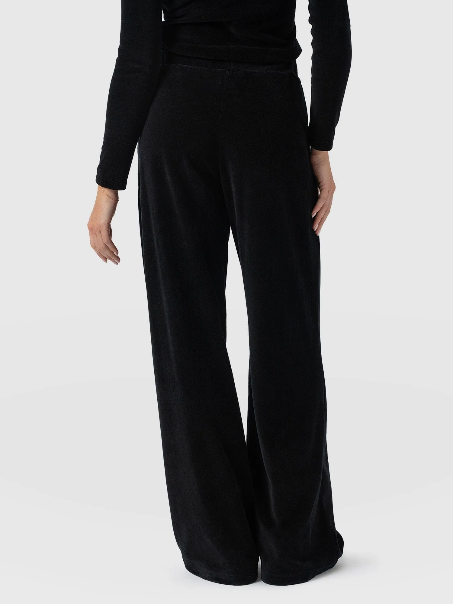 Keller Wide Leg Pant - Black Velvet - Image 6
