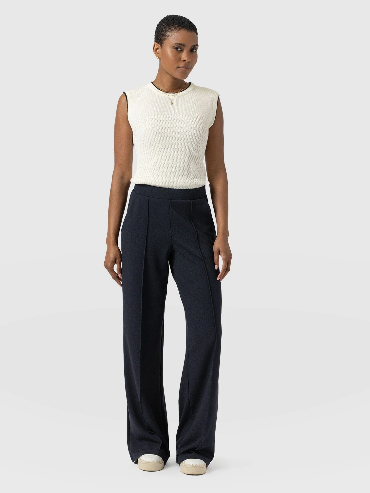 Keller Wide Leg Pant - Navy - Image 2