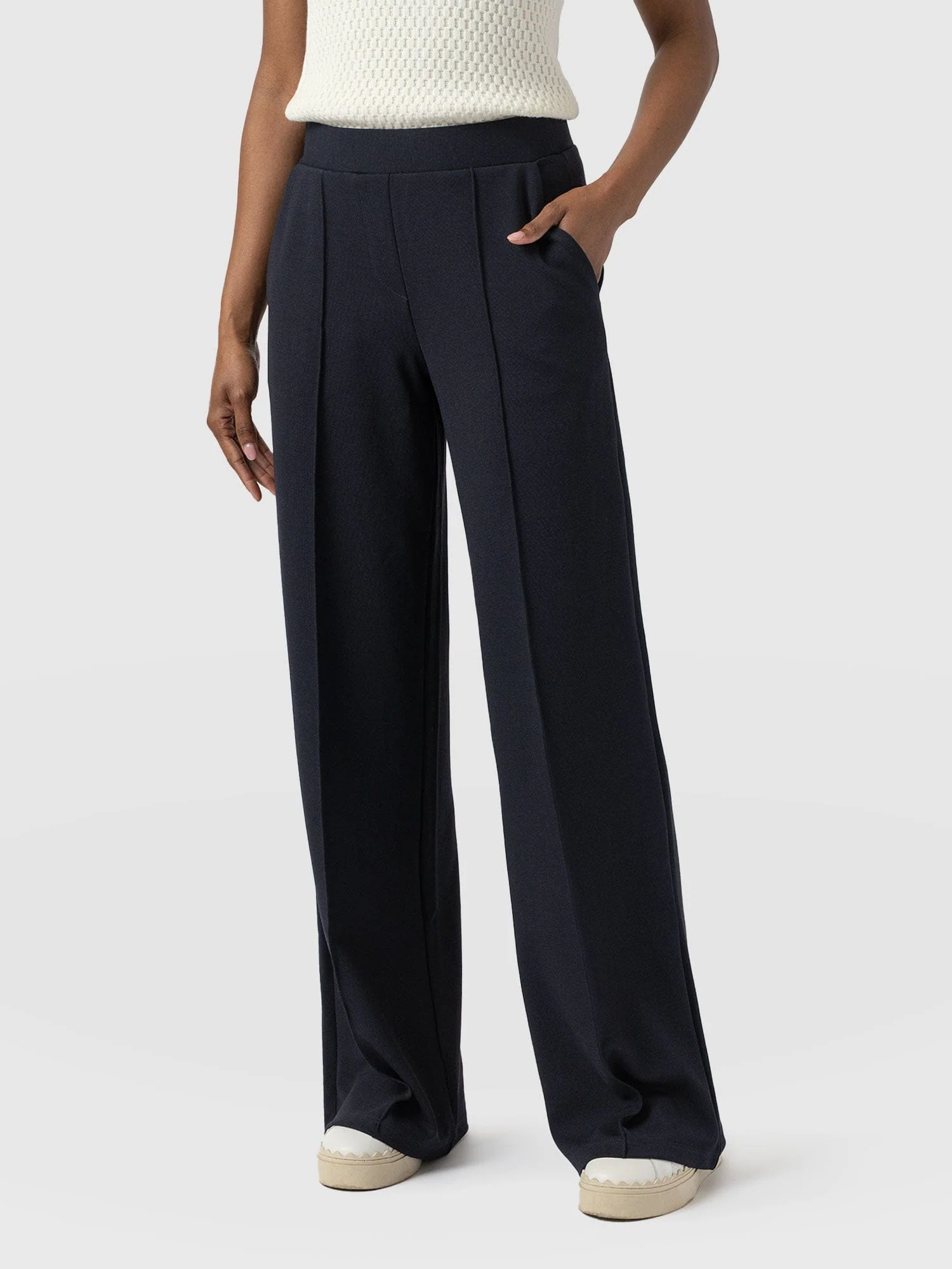 Keller Wide Leg Pant - Navy - Image 3