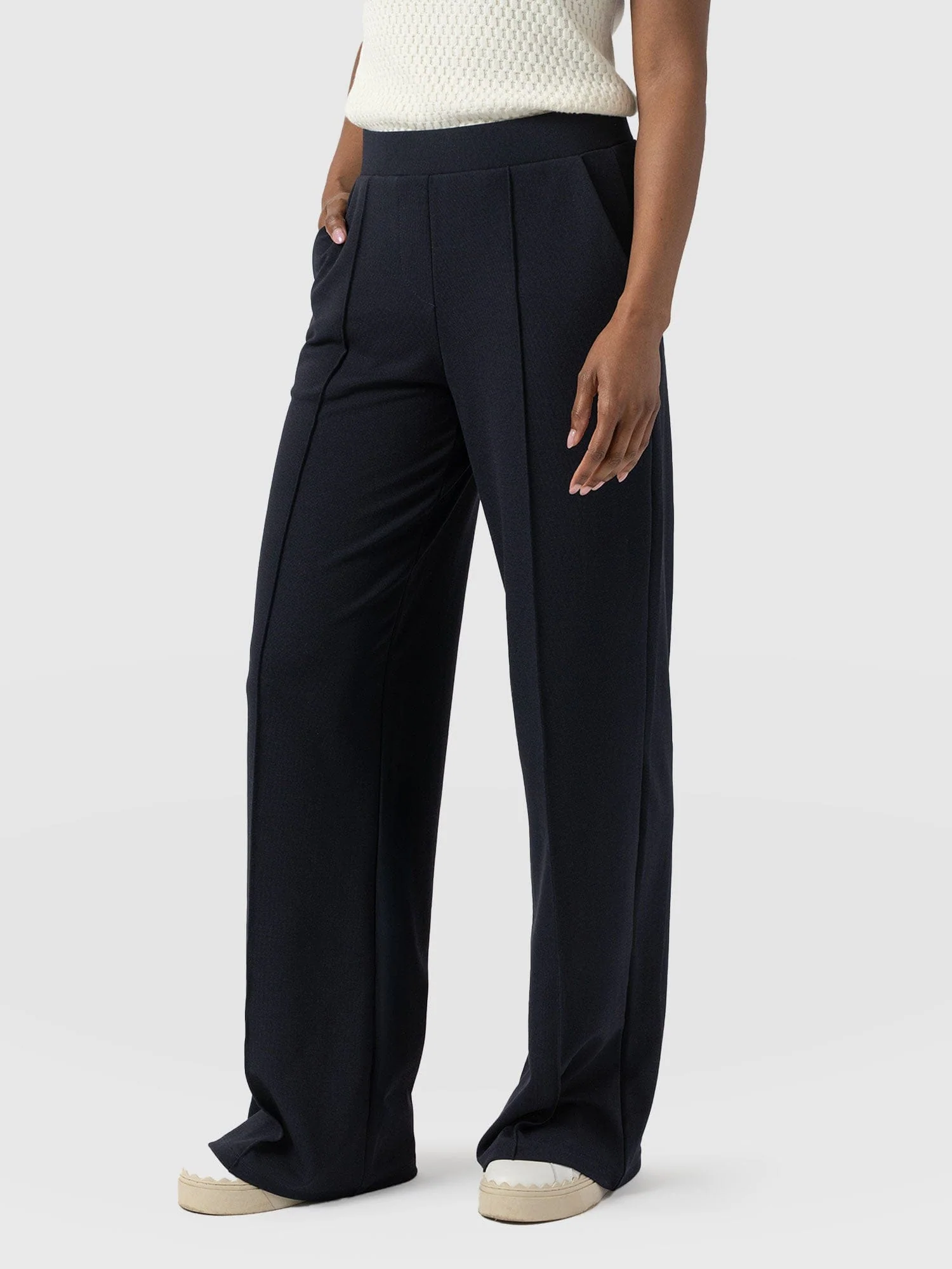 Keller Wide Leg Pant - Navy - Image 4