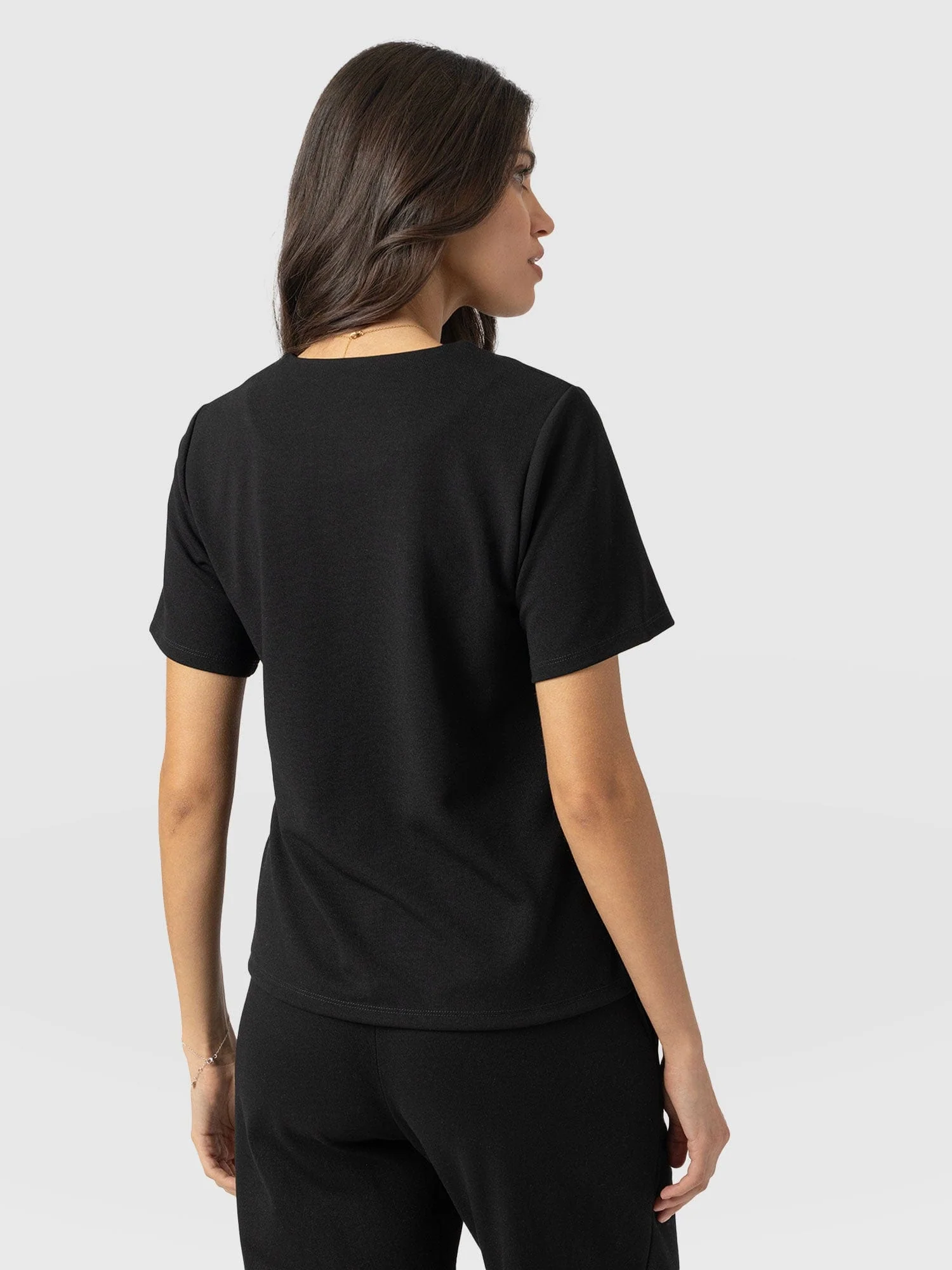 Keller Zip Up Tee - Black - Image 6