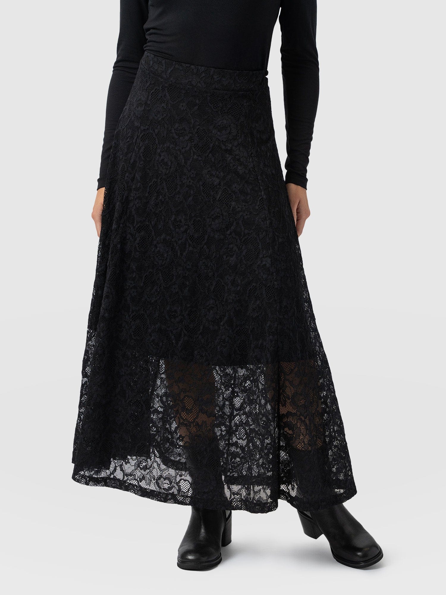 Lana A - Line Skirt - Black Lace - Image 4