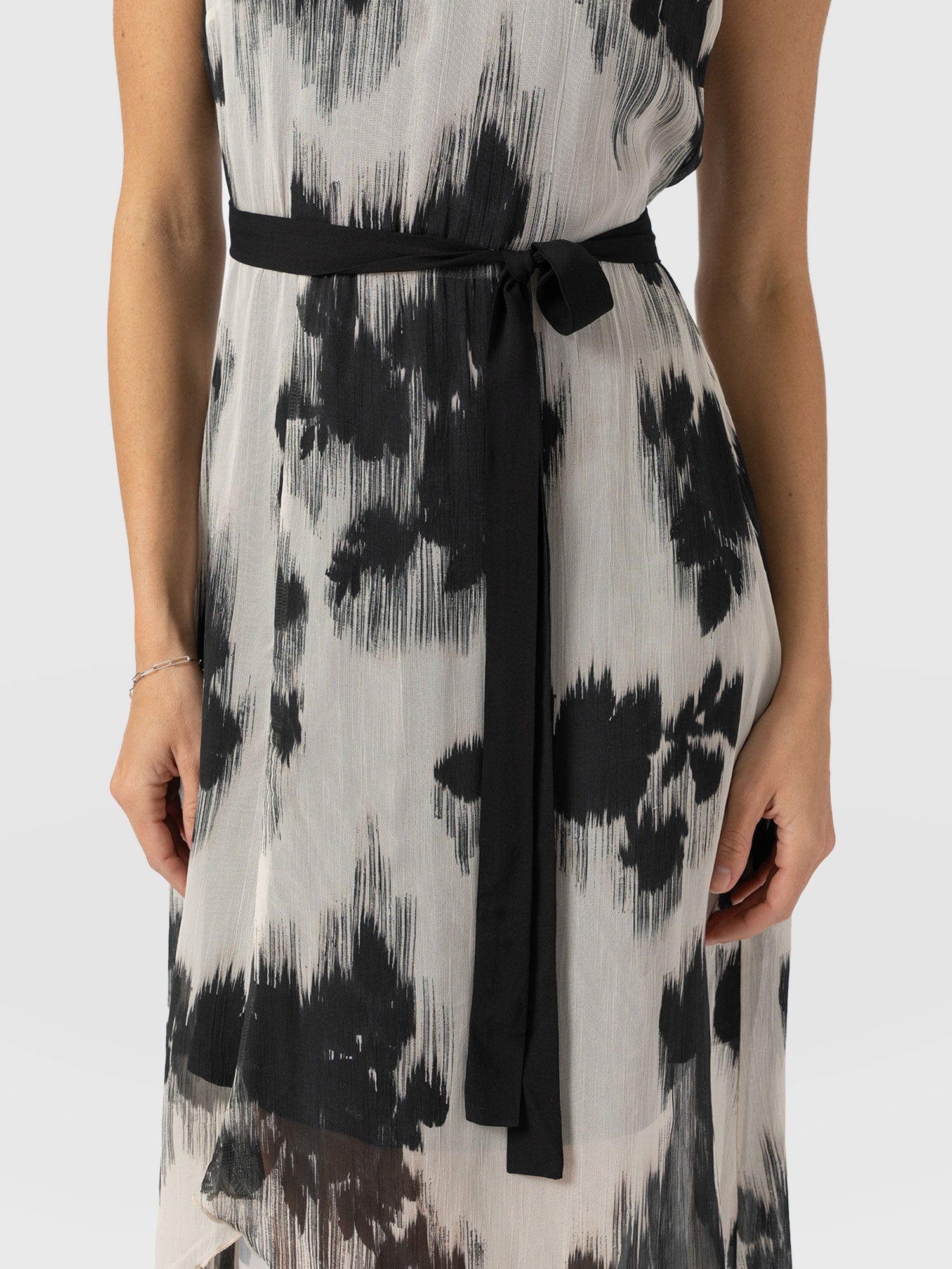 Lexi High Low Dress - White Fade Floral - Image 4