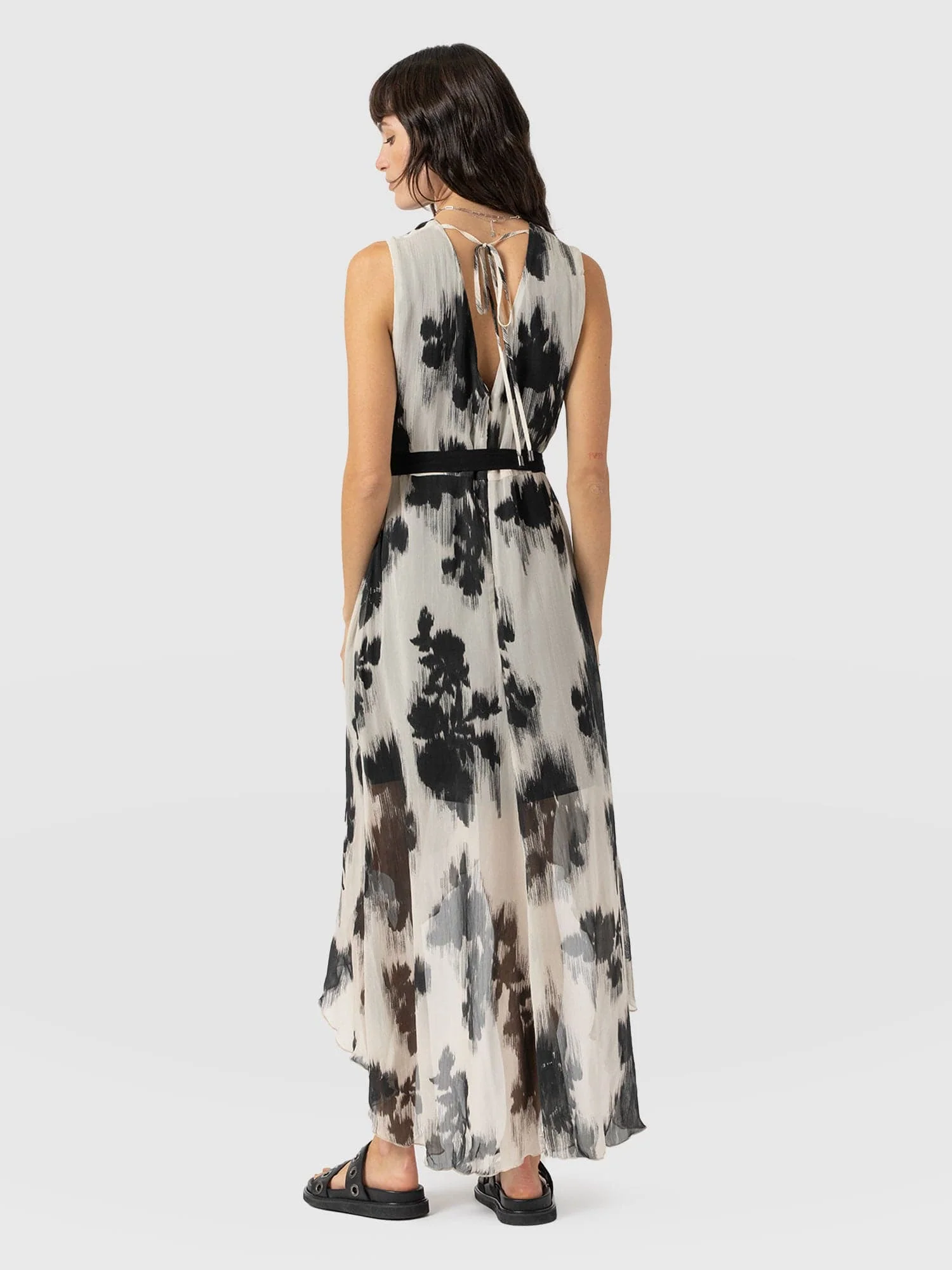 Lexi High Low Dress - White Fade Floral - Image 6