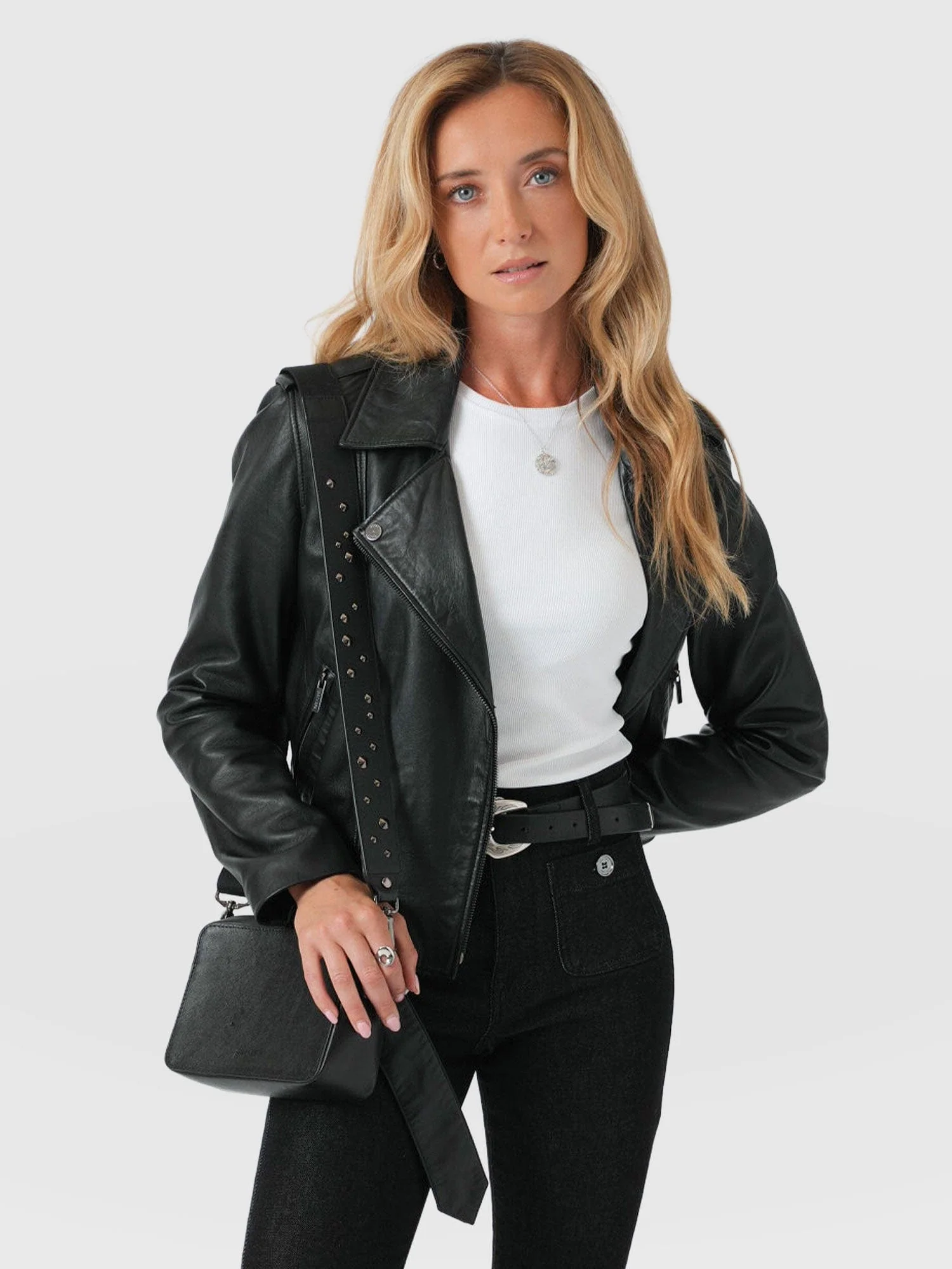 Luther Leather Jacket - Black - Image 2