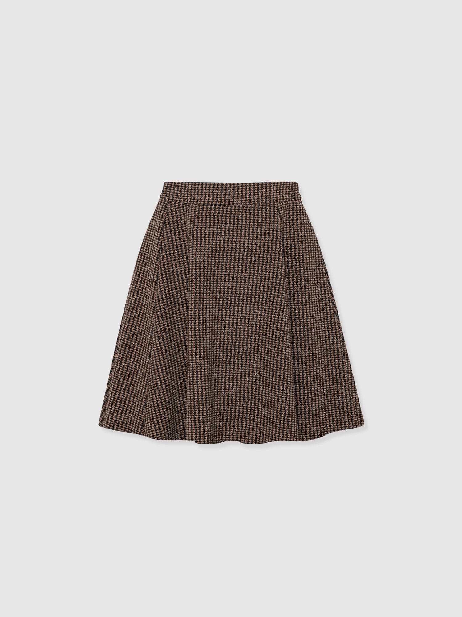 Macie Mini Skirt - Brown Mini Houndstooth - Image 7