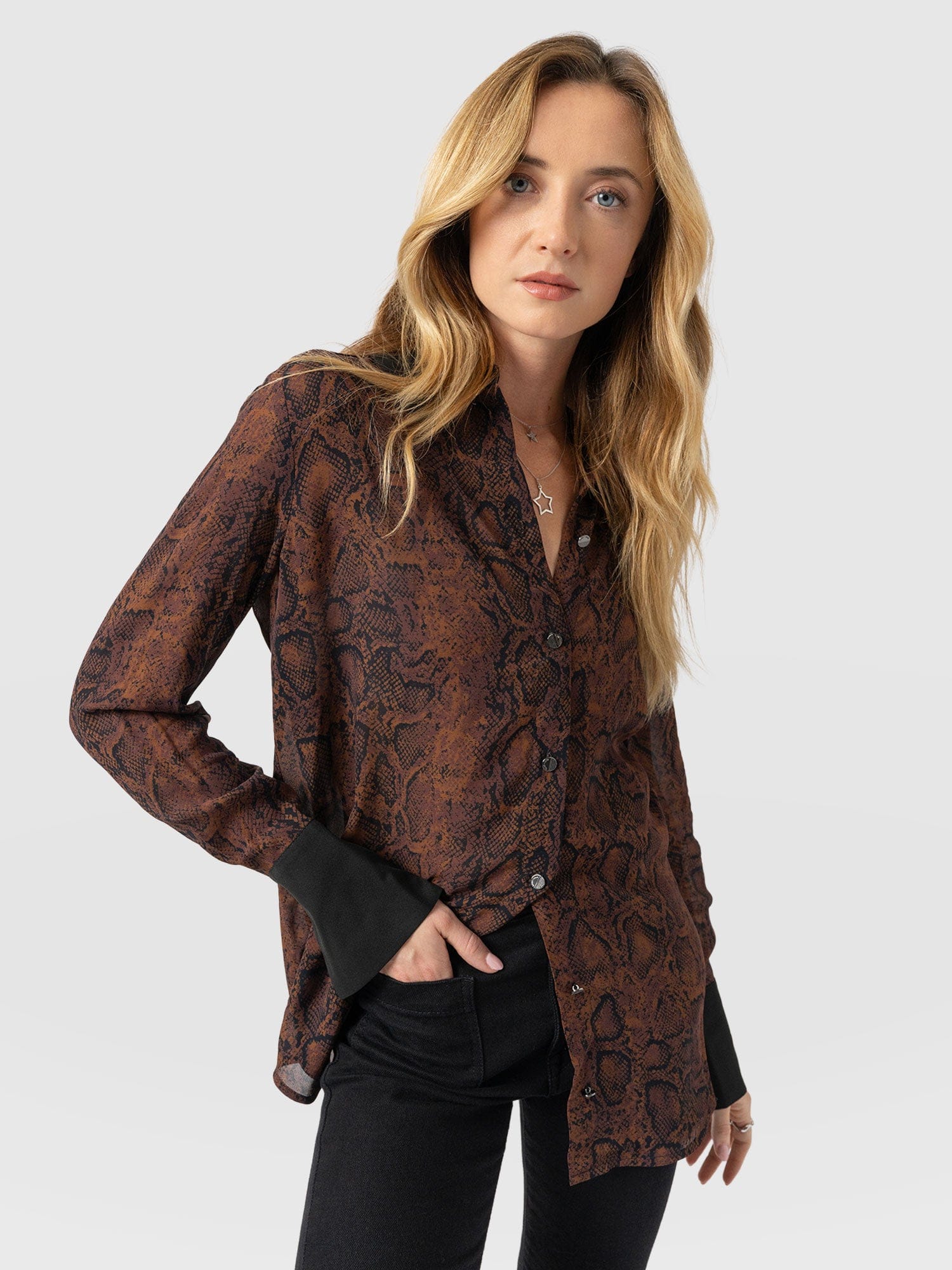 Madison Shirt - Brown Snake - Image 2