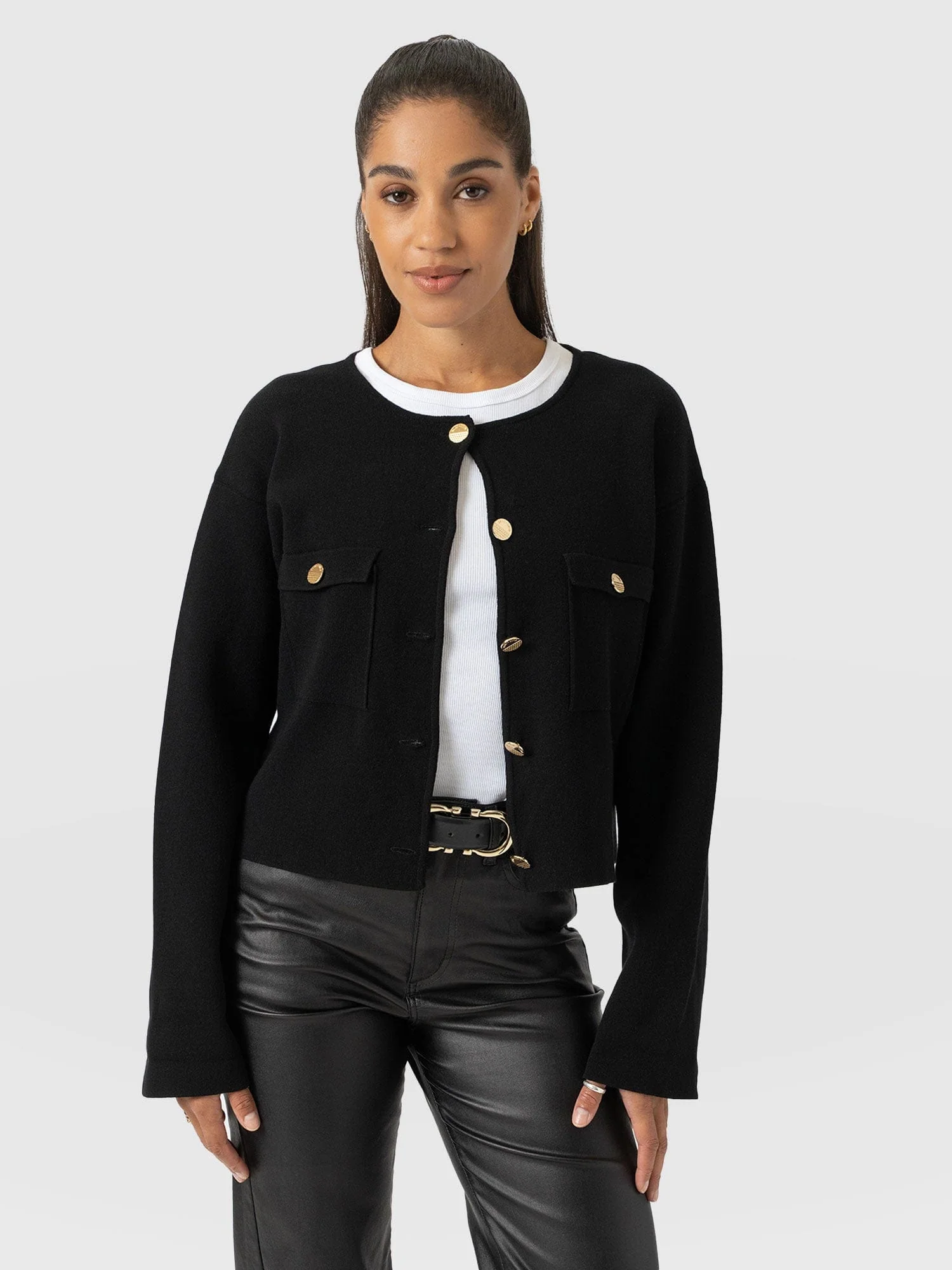 Maeva Knit Jacket - Black