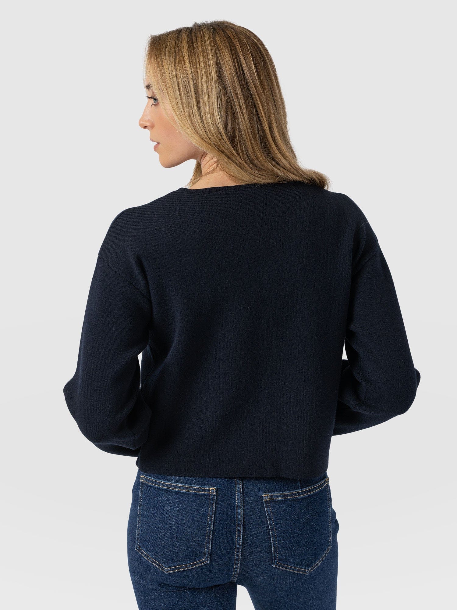 Maeva Knit Jacket - Navy - Image 5