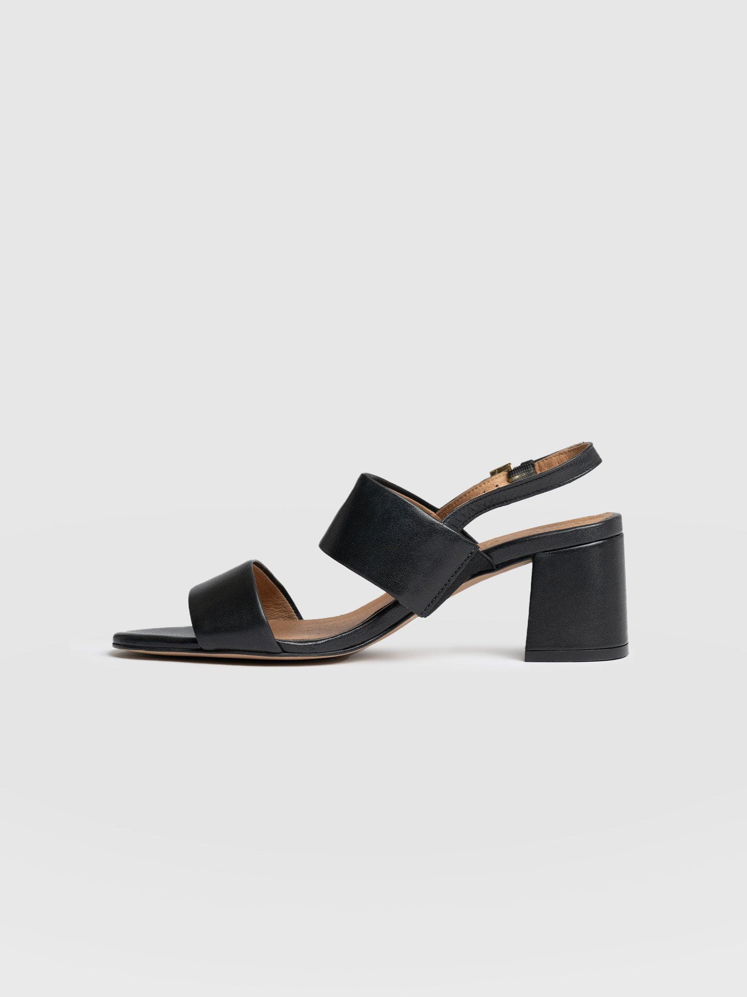 Maida Block Heeled Mules - Black - Image 2