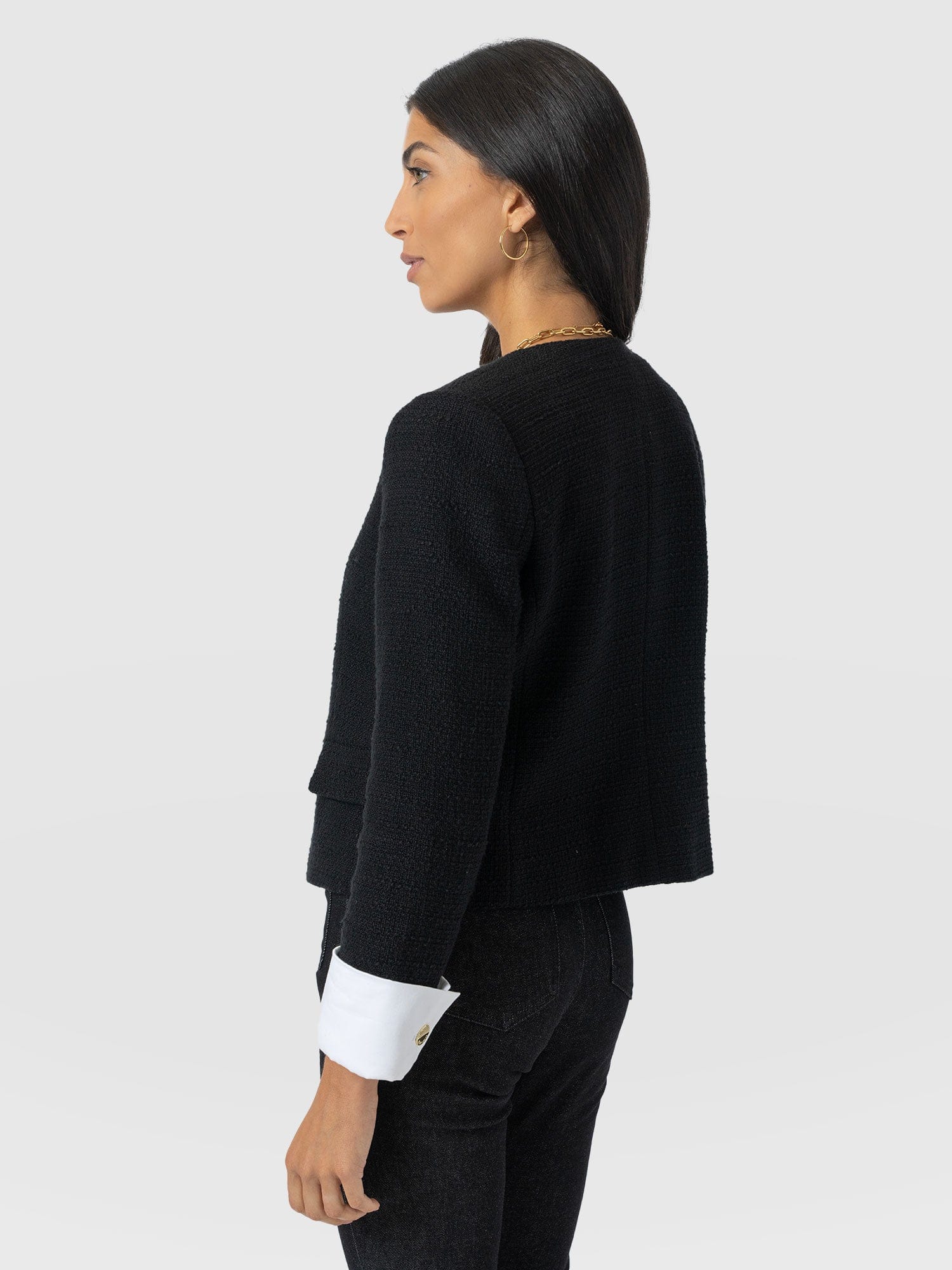 Margot V Neck Jacket - Black - Image 6