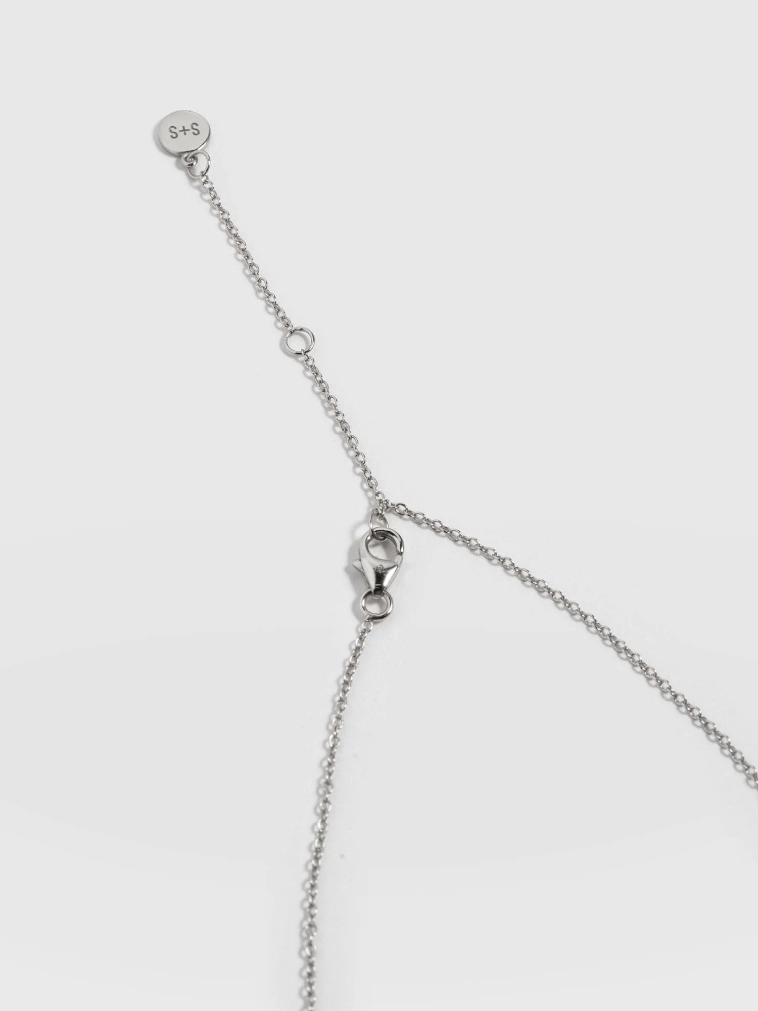 Molten Disc Charm Necklace - Silver - Image 2
