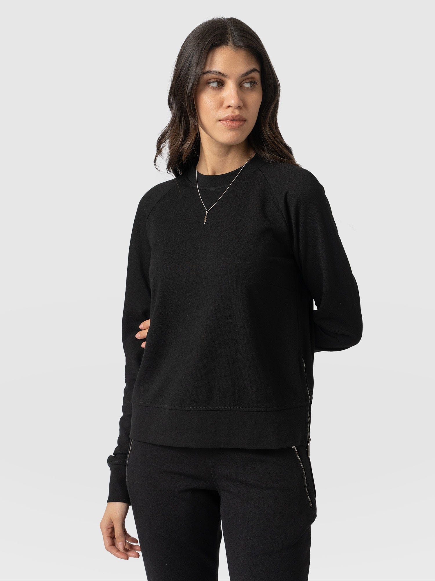 Morgan Zip Sweater - Black - Image 2