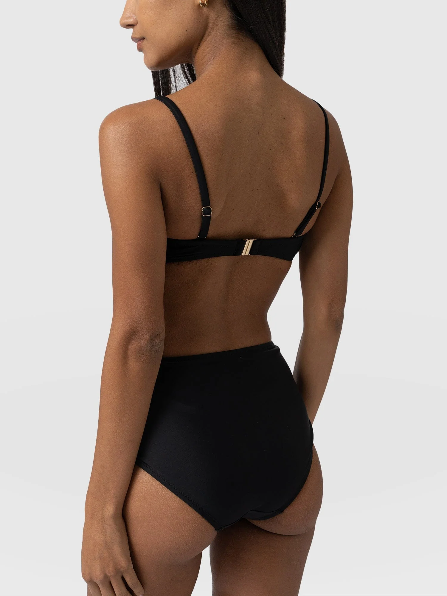 Nova High Waisted Bikini Bottom - Black - Image 5