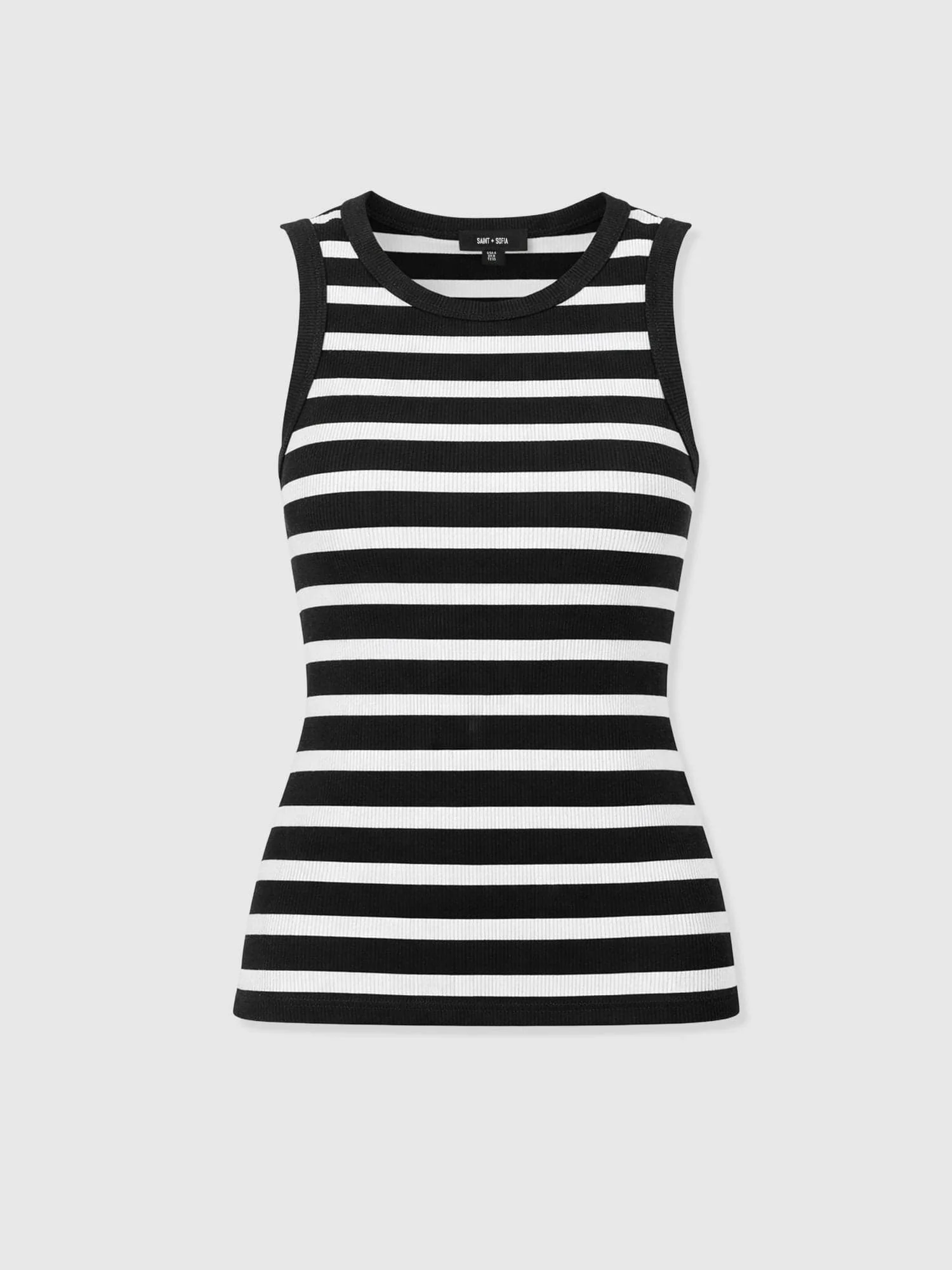 Nova Racer Vest - Black & White Stripe - Image 7