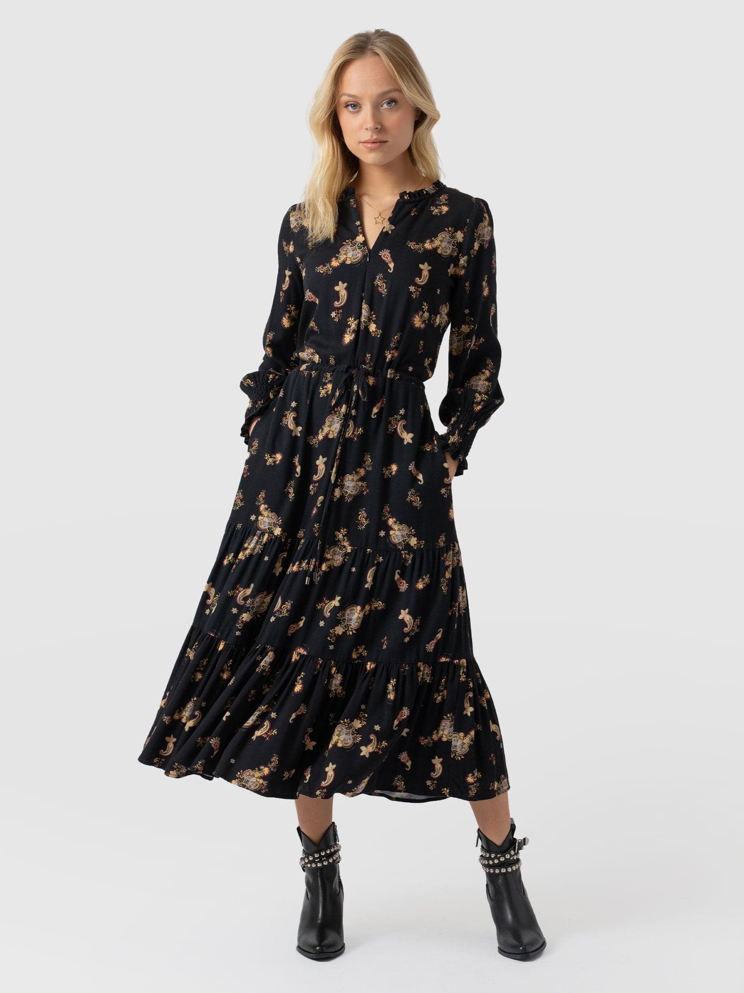 Olivia Zip Up Dress - Highland Paisley - Image 2