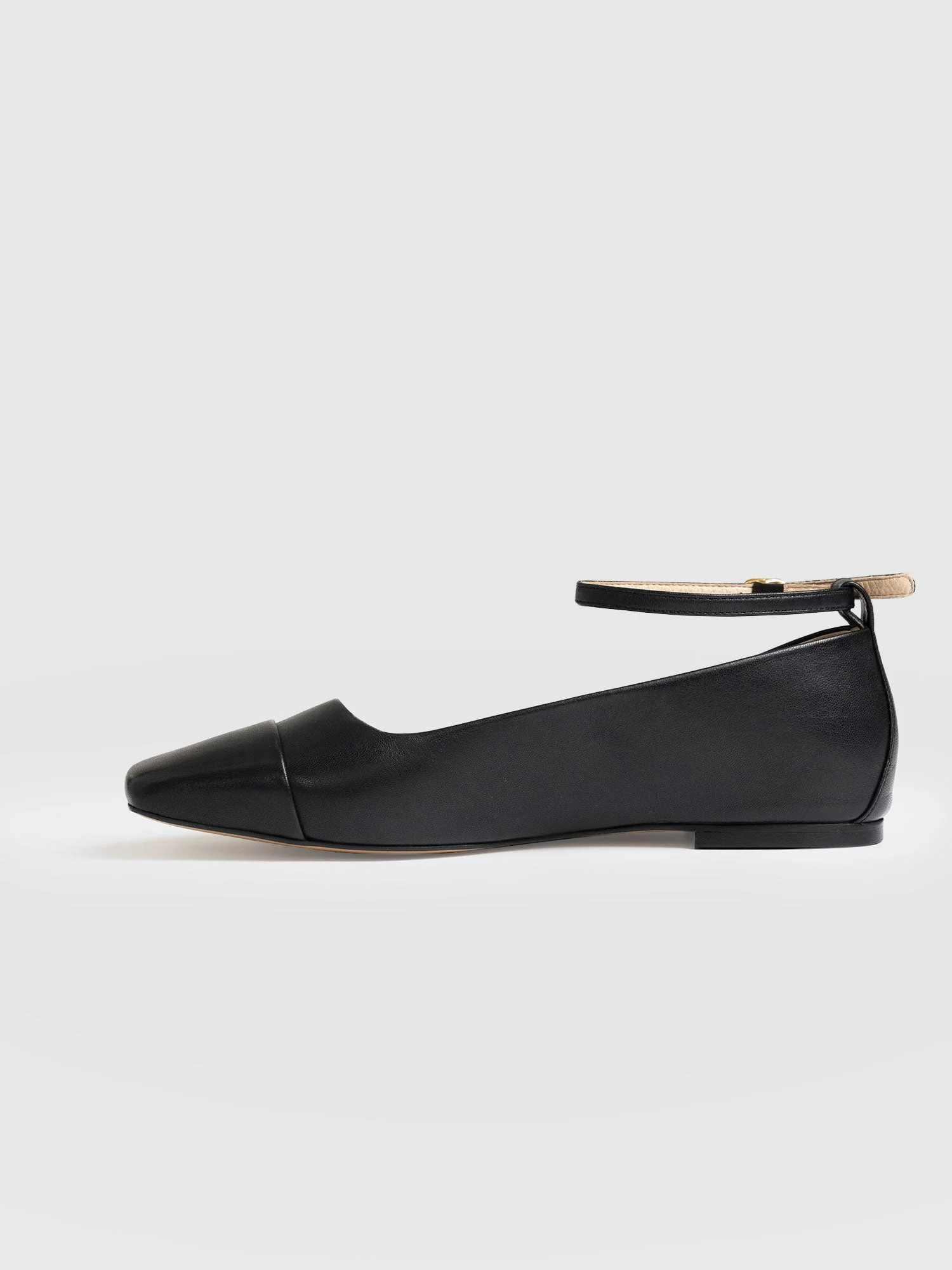 Ophelia Leather Ballerinas - Black - Image 2