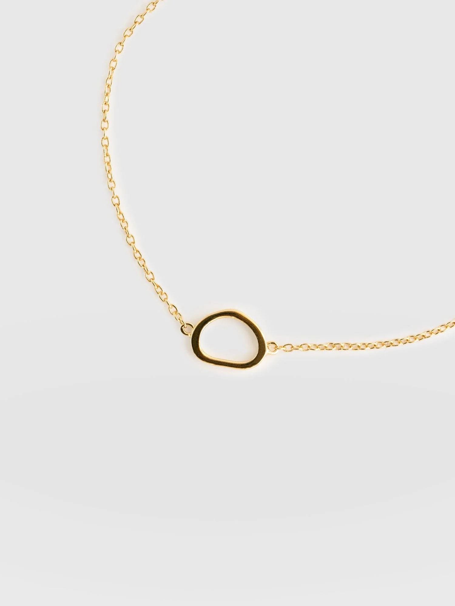 Organic Open Oval Bracelet - Gold - Image 2
