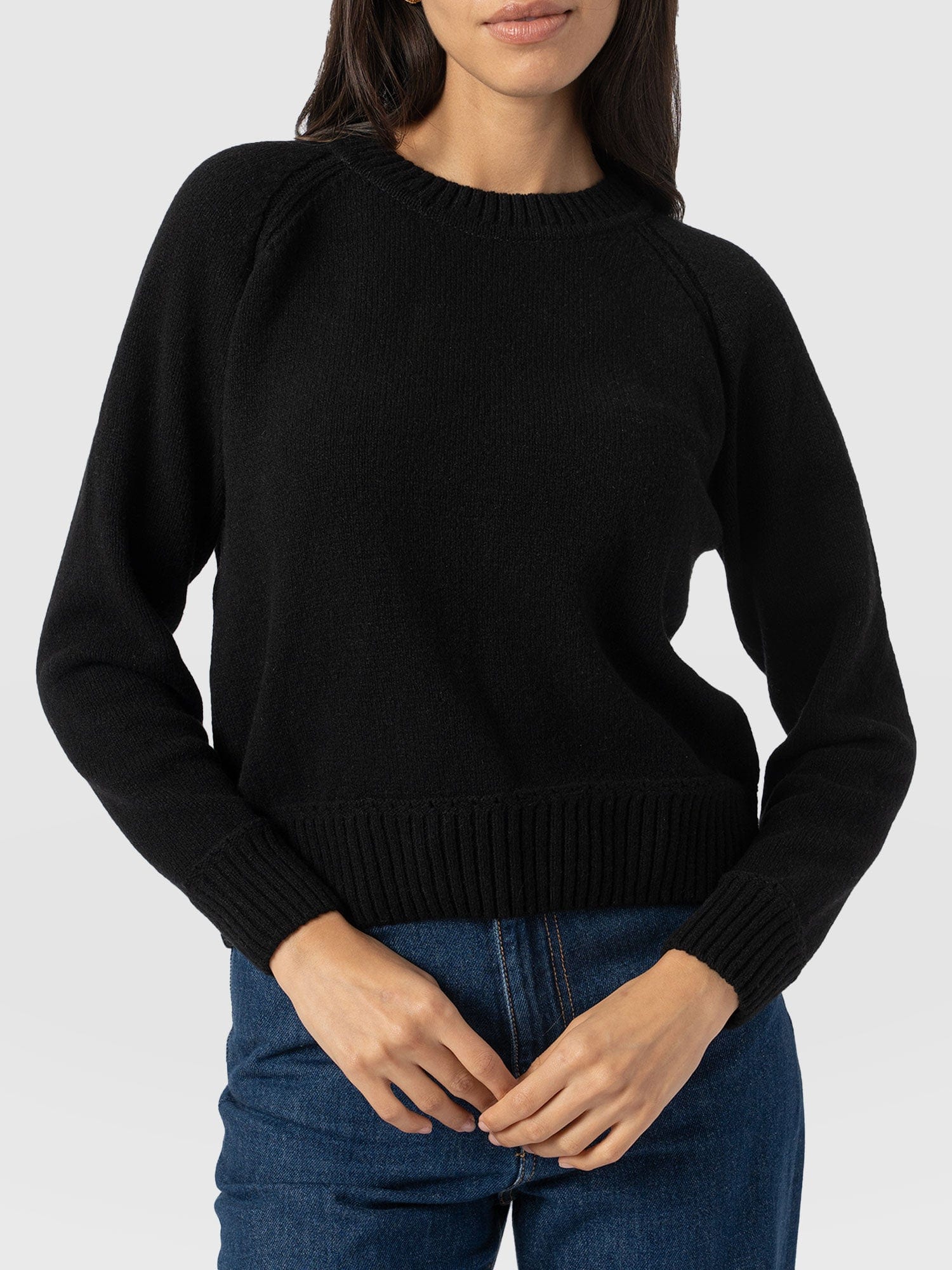 Oxford Cashmere Jumper - Black - Image 3