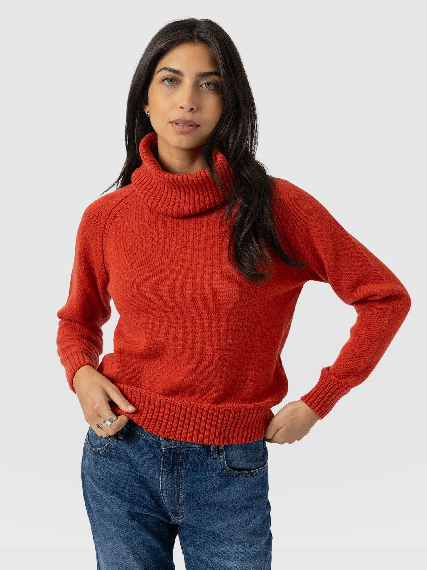 Oxford Cashmere Jumper - Orange - Image 2