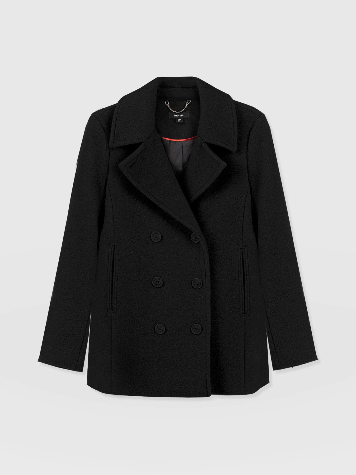 Quinn Pea Coat - Black - Image 7