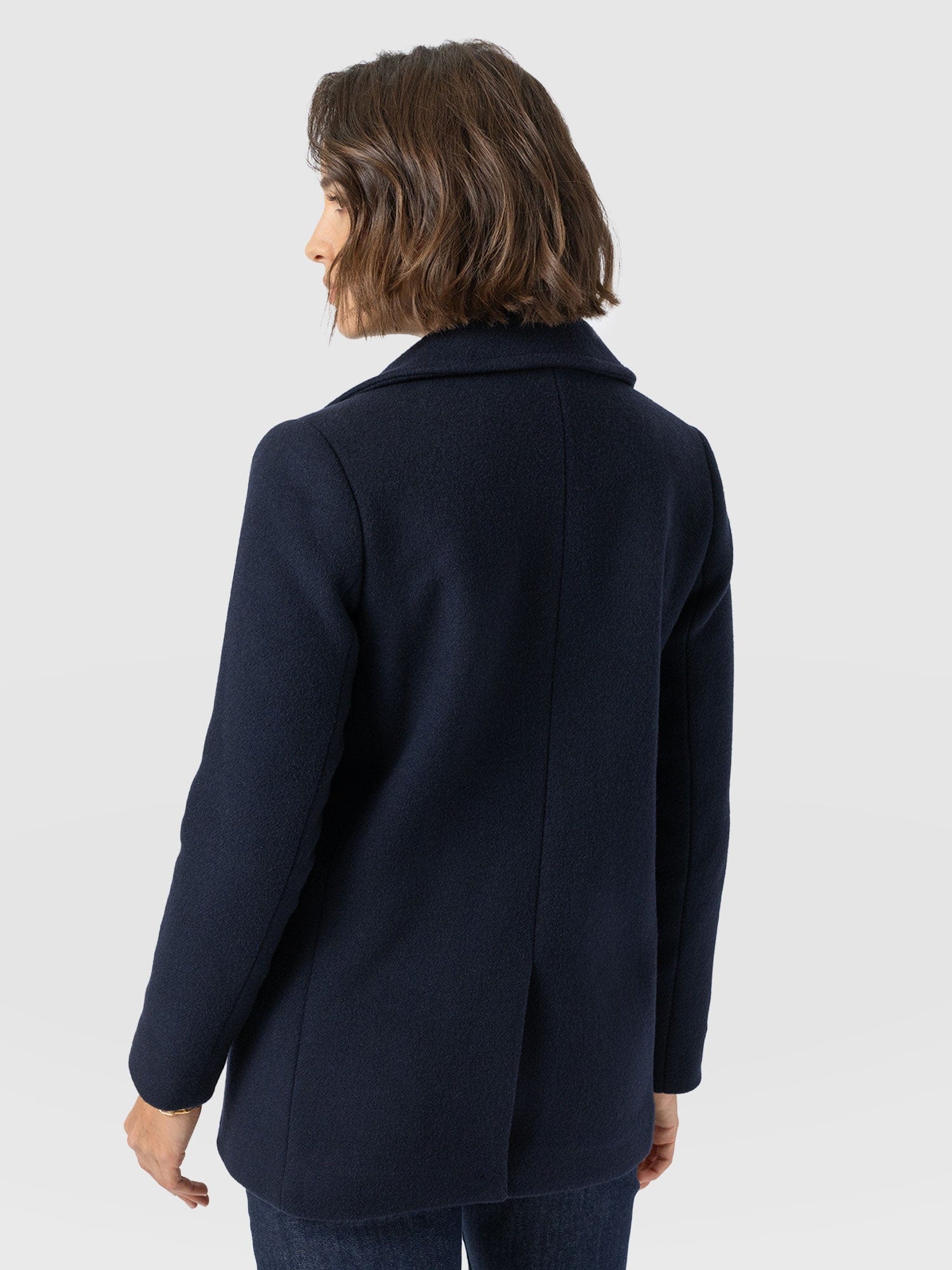 Quinn Pea Coat - Navy - Image 6