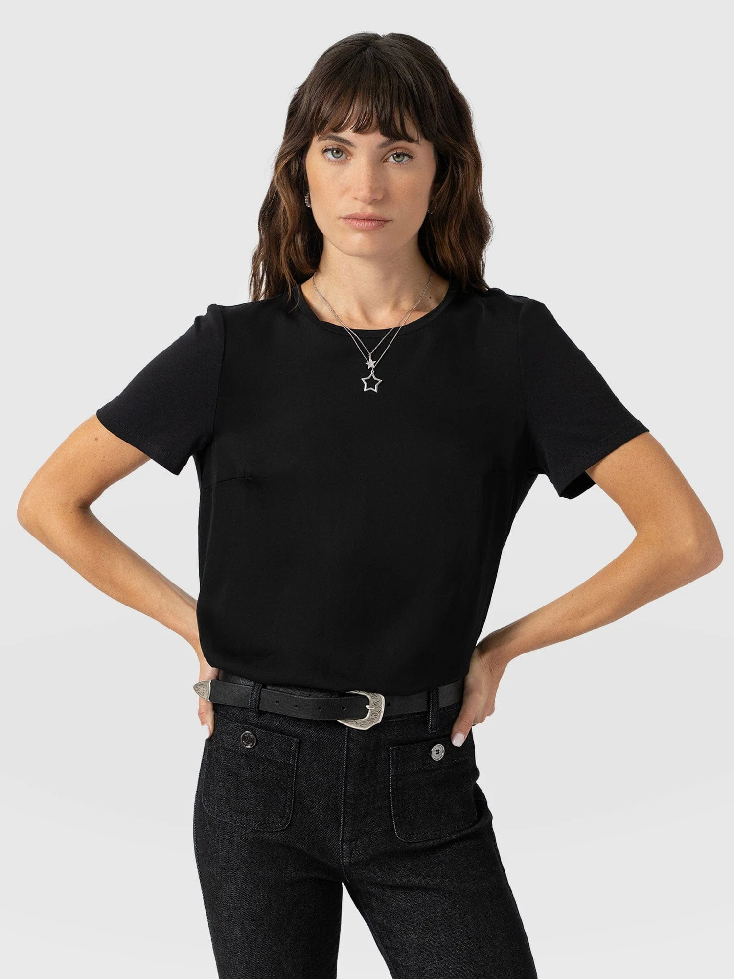 Rayner Contrast Tee - Black - Image 2