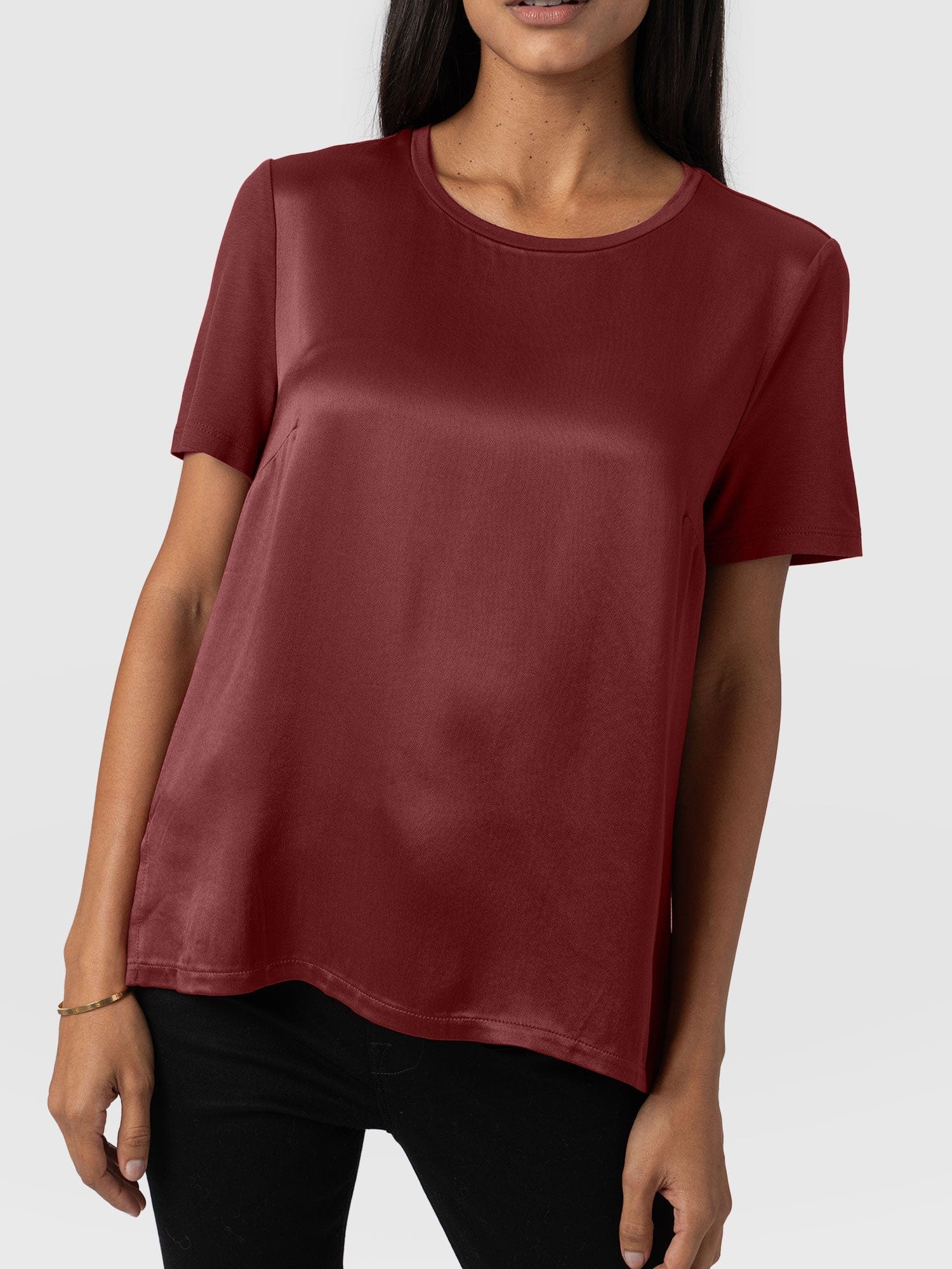 Rayner Contrast Tee - Maroon - Image 3