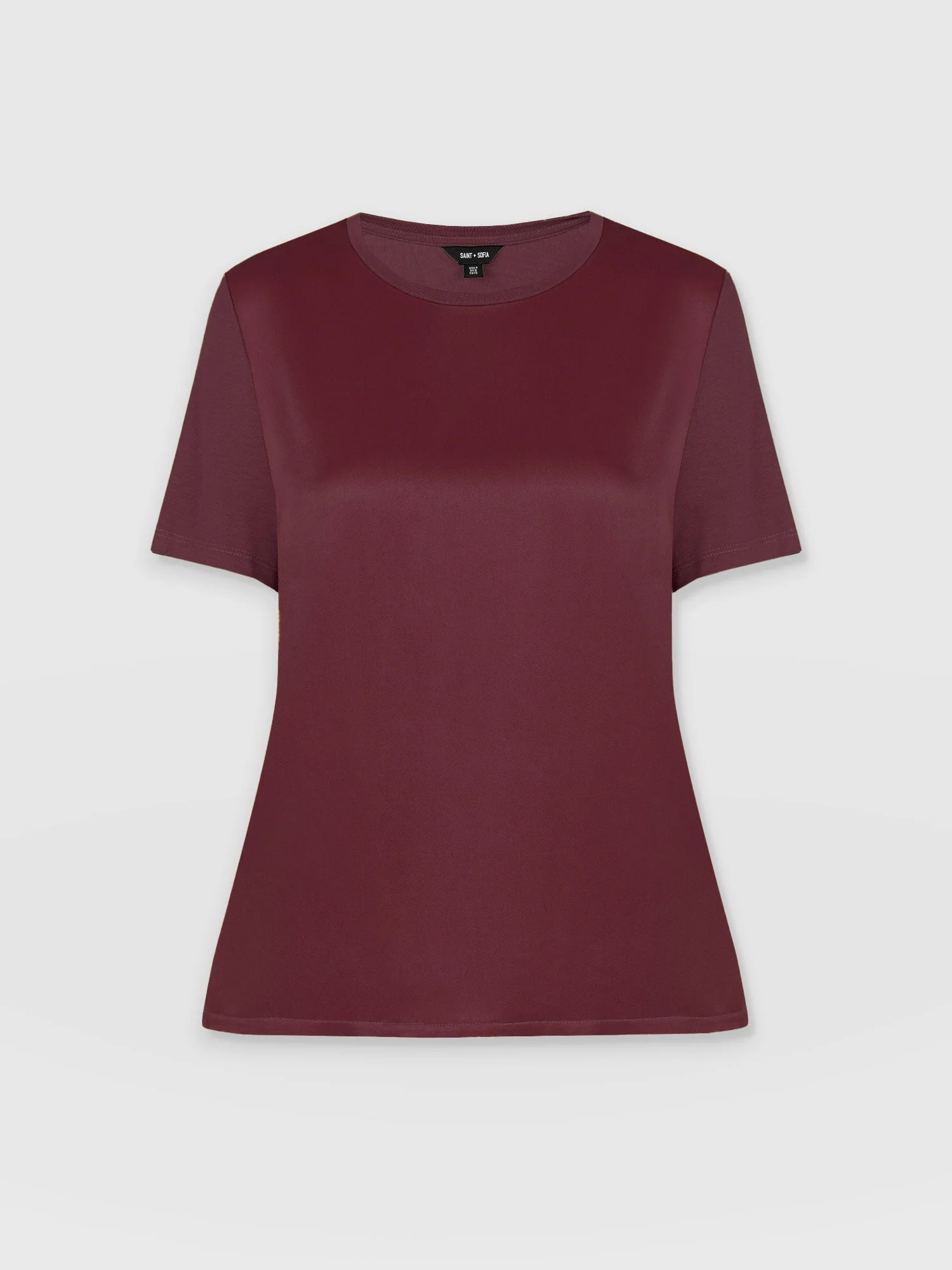 Rayner Contrast Tee - Maroon - Image 7