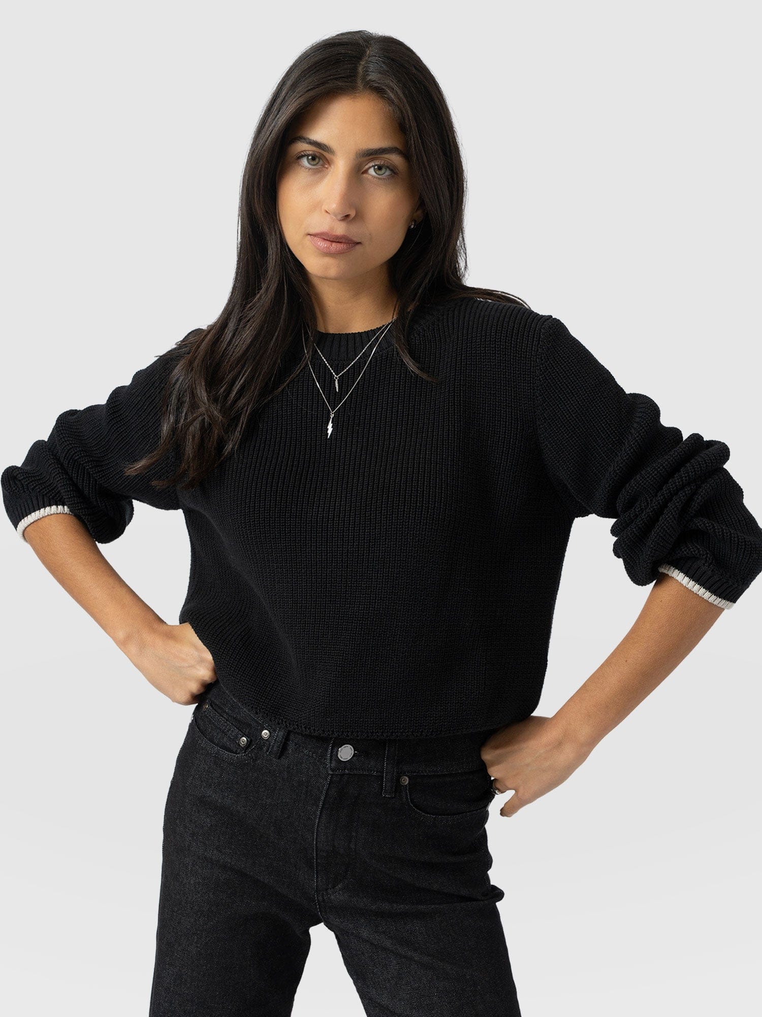 Remy Crop Jumper - Black - Image 2