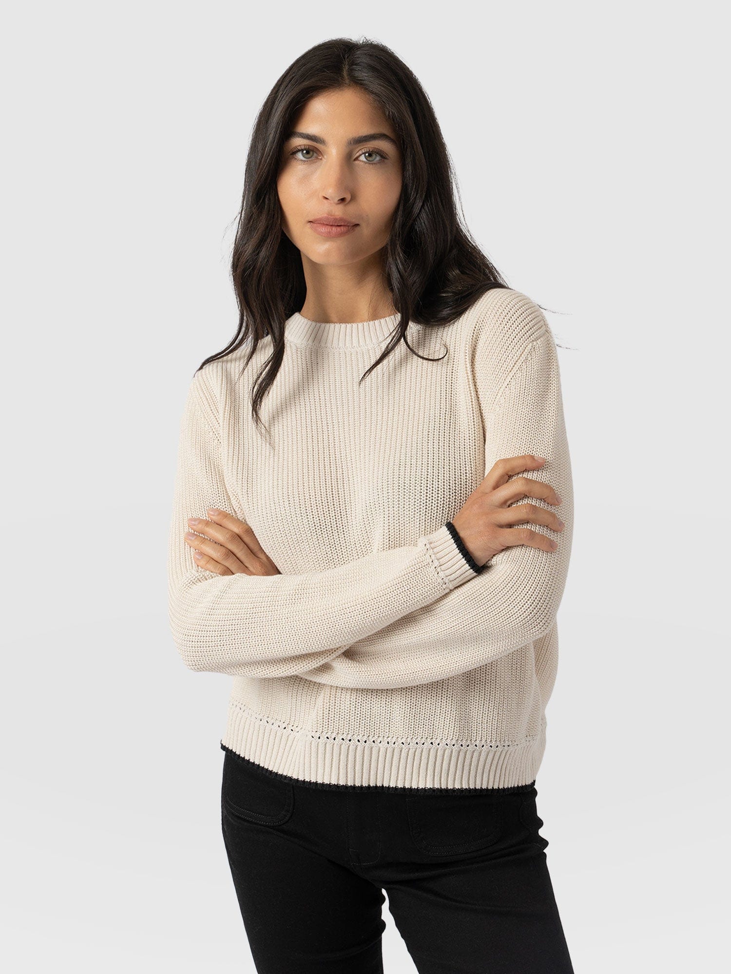 Remy Crop Jumper - Cream - Image 2