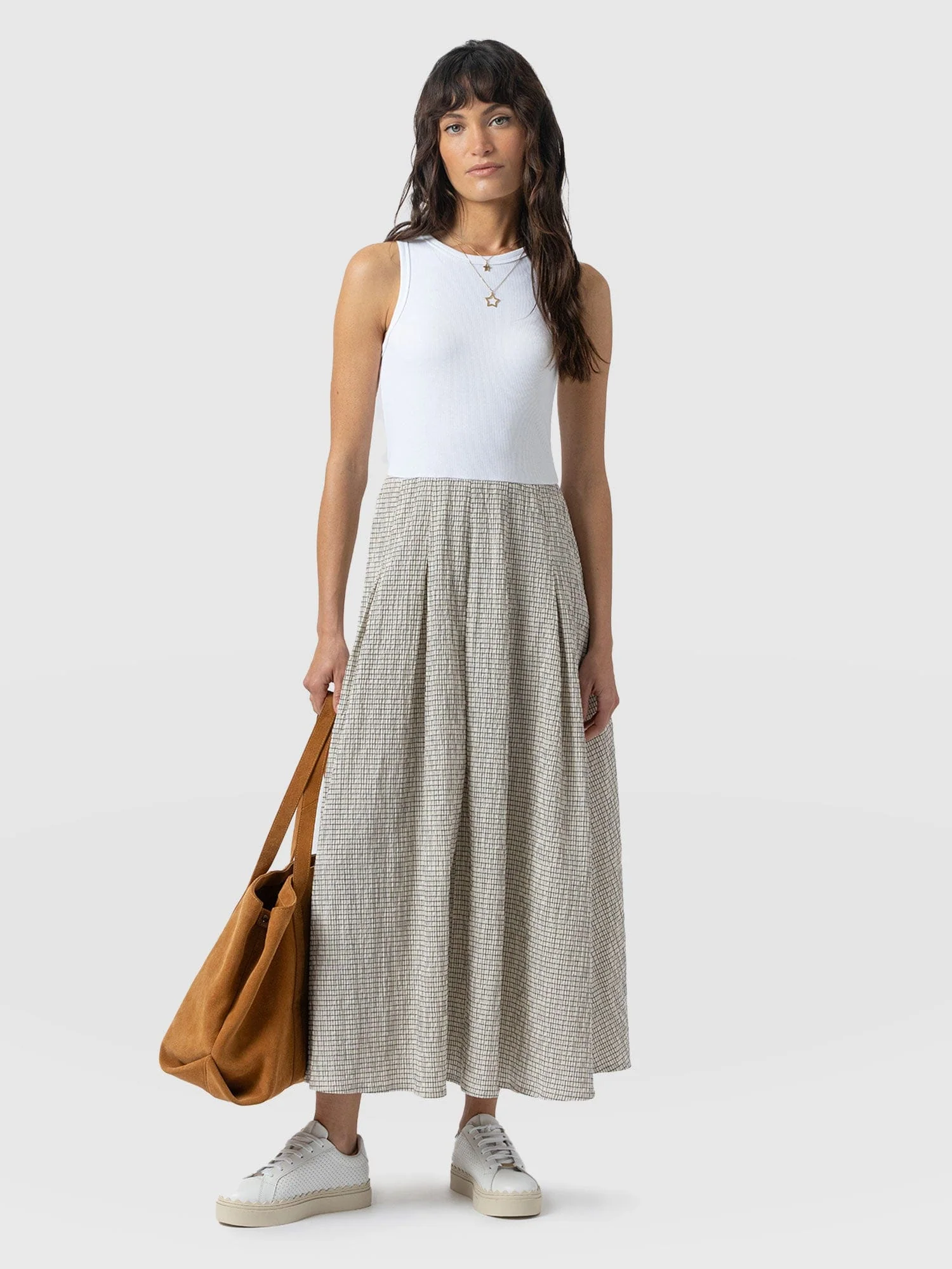 Renee Contrast Dress - Gingham - Image 2