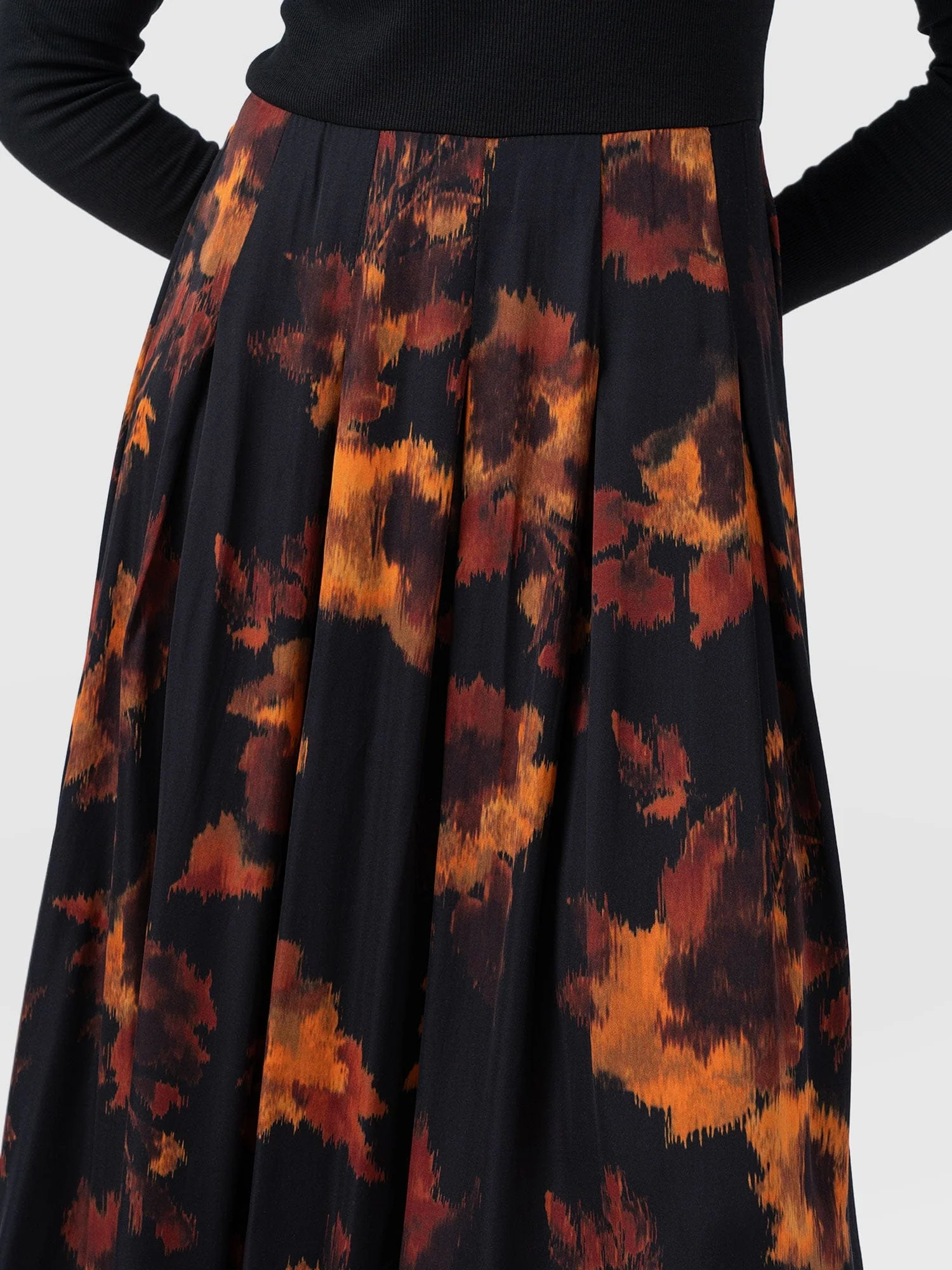 Renee Contrast Long Sleeve Dress - Autumn Floral - Image 5
