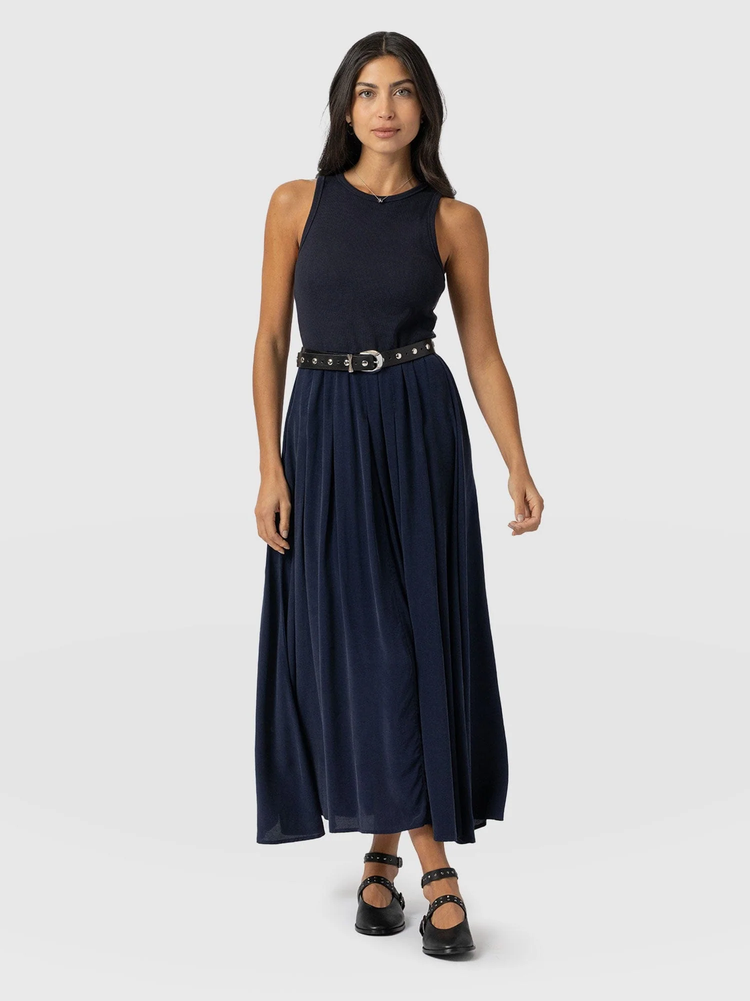 Renee Contrast Dress - Navy - Image 2