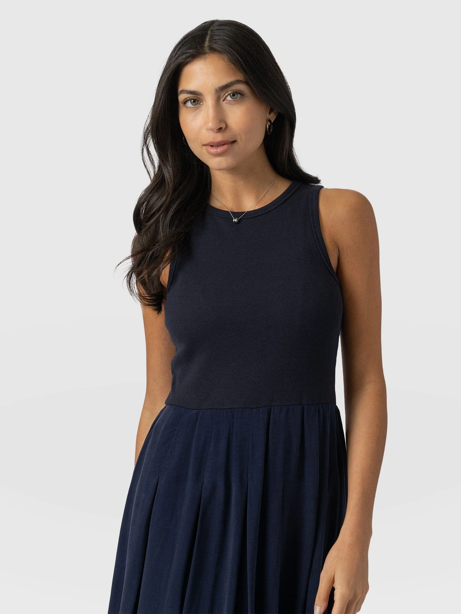 Renee Contrast Dress - Navy - Image 3