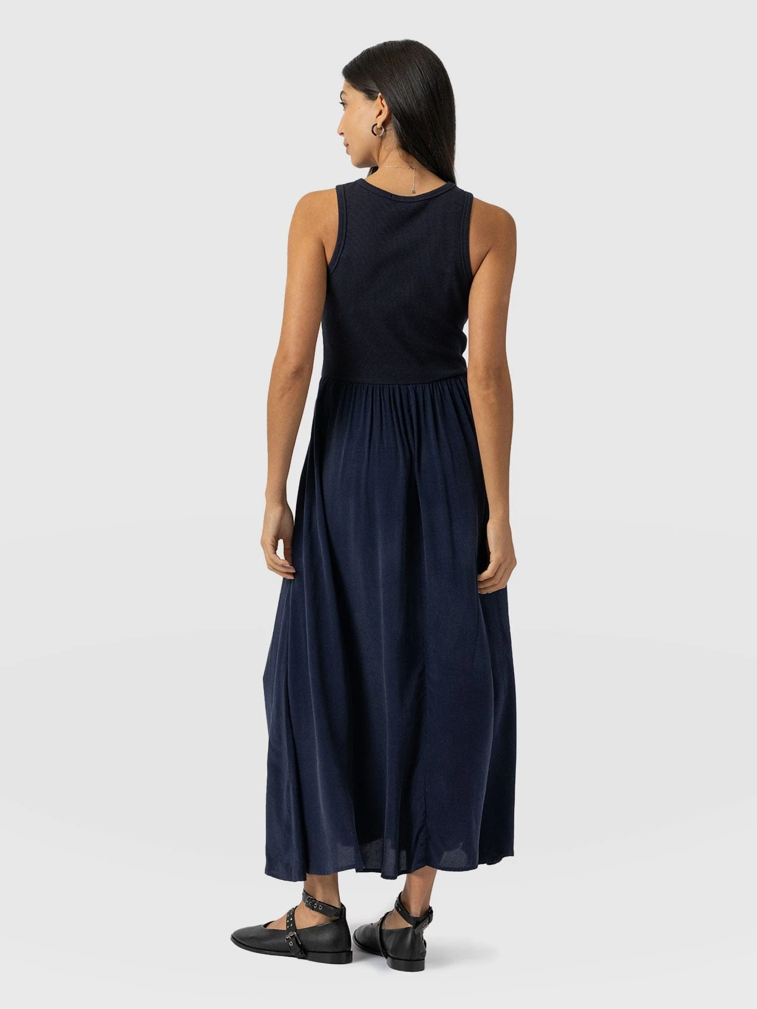 Renee Contrast Dress - Navy - Image 6