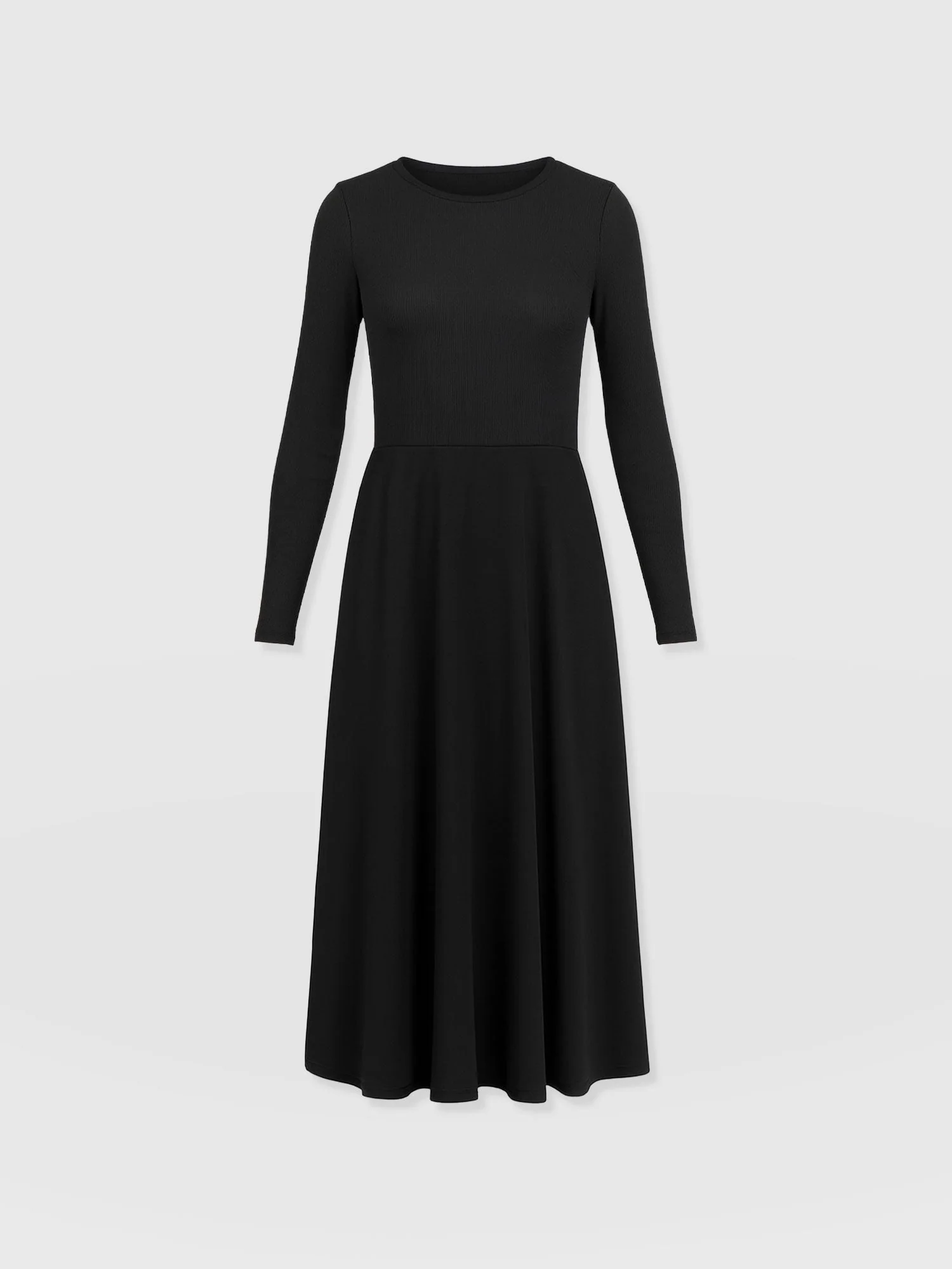 Renee Contrast Long Sleeve Dress - Black - Image 7