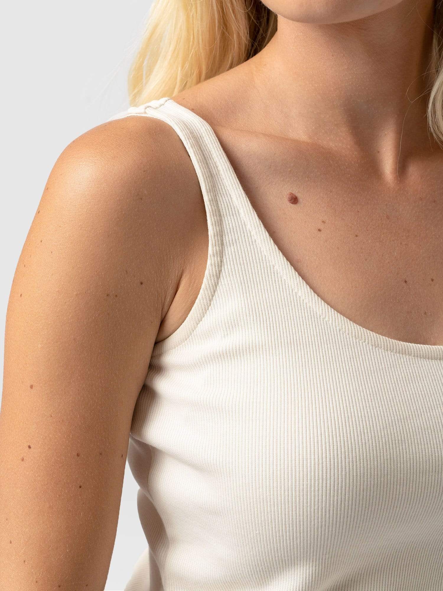 Rib Cami - Cream - Image 6