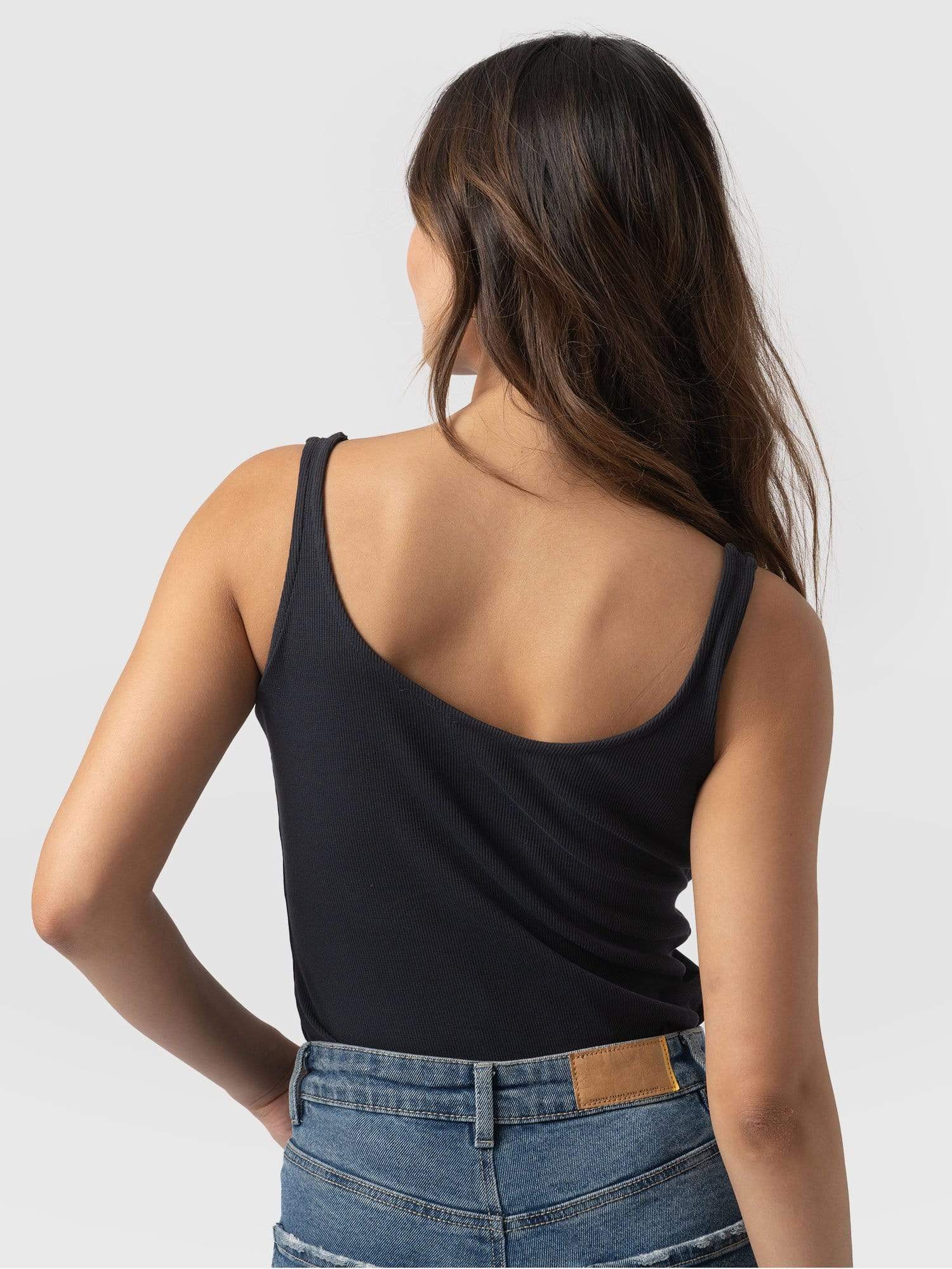 Rib Cami - Navy - Image 5