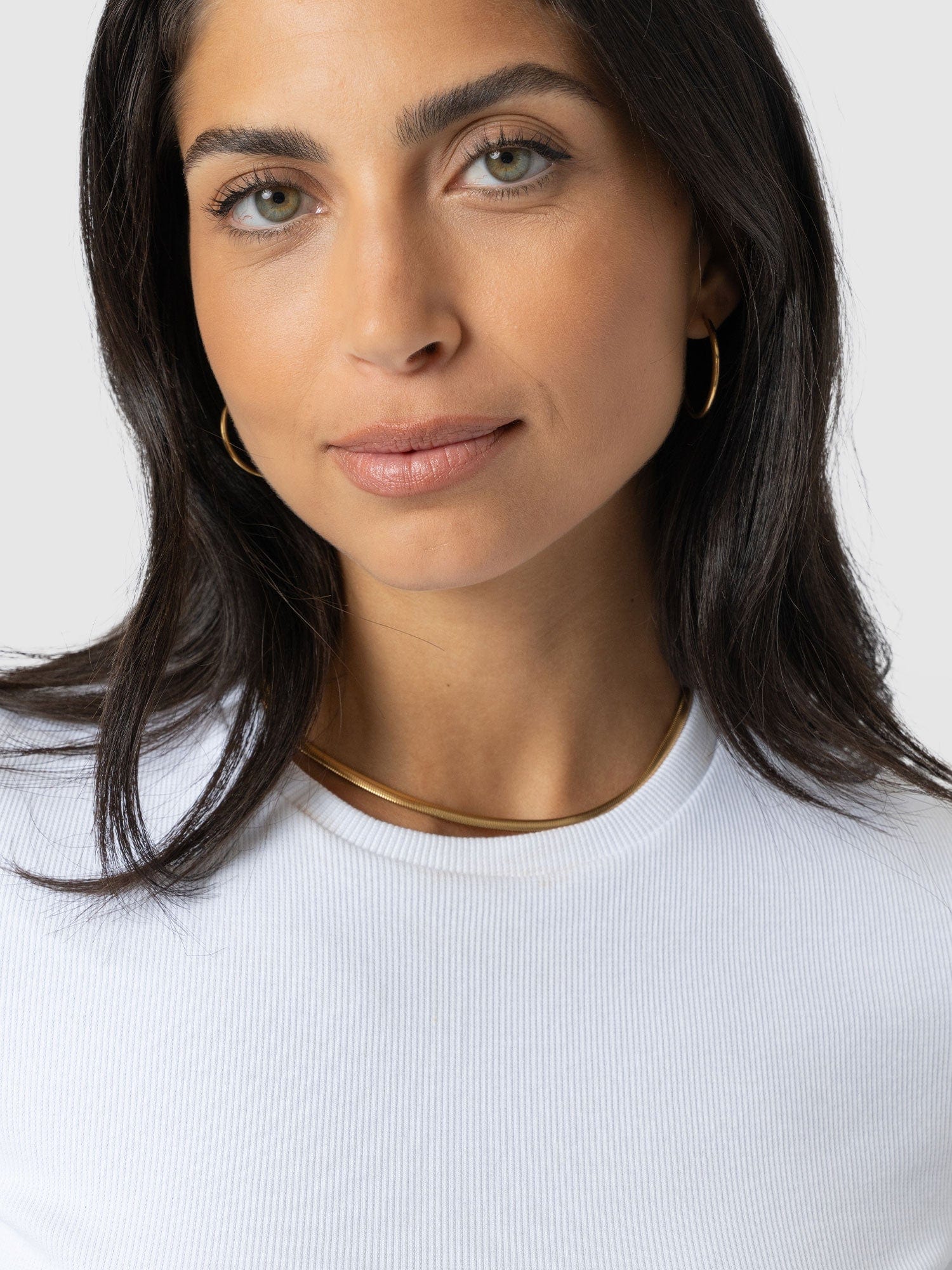Ribbed Short Sleeve Tee - White - Image 5