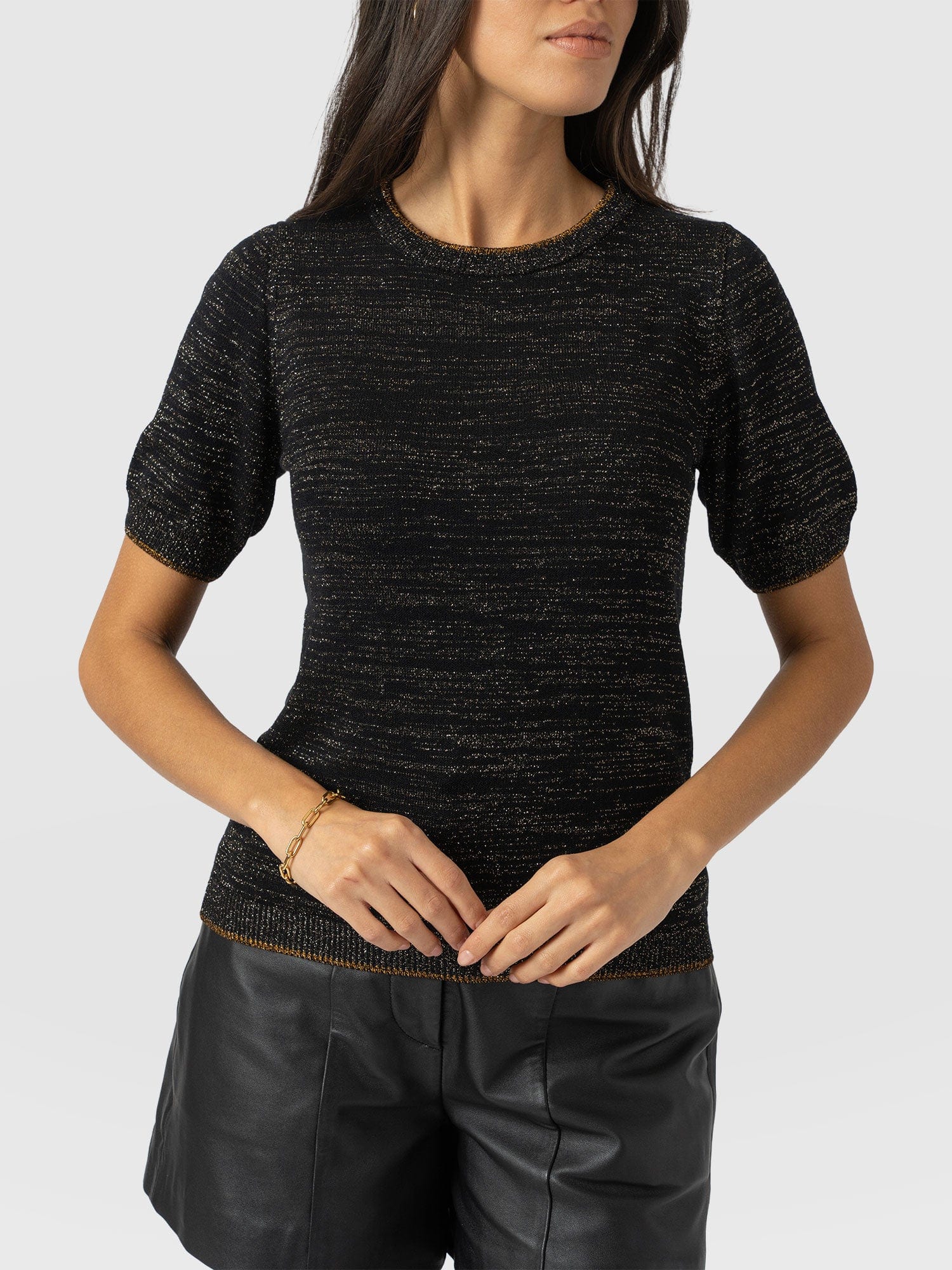 Roux Short Sleeve Knit - Gold - Image 3