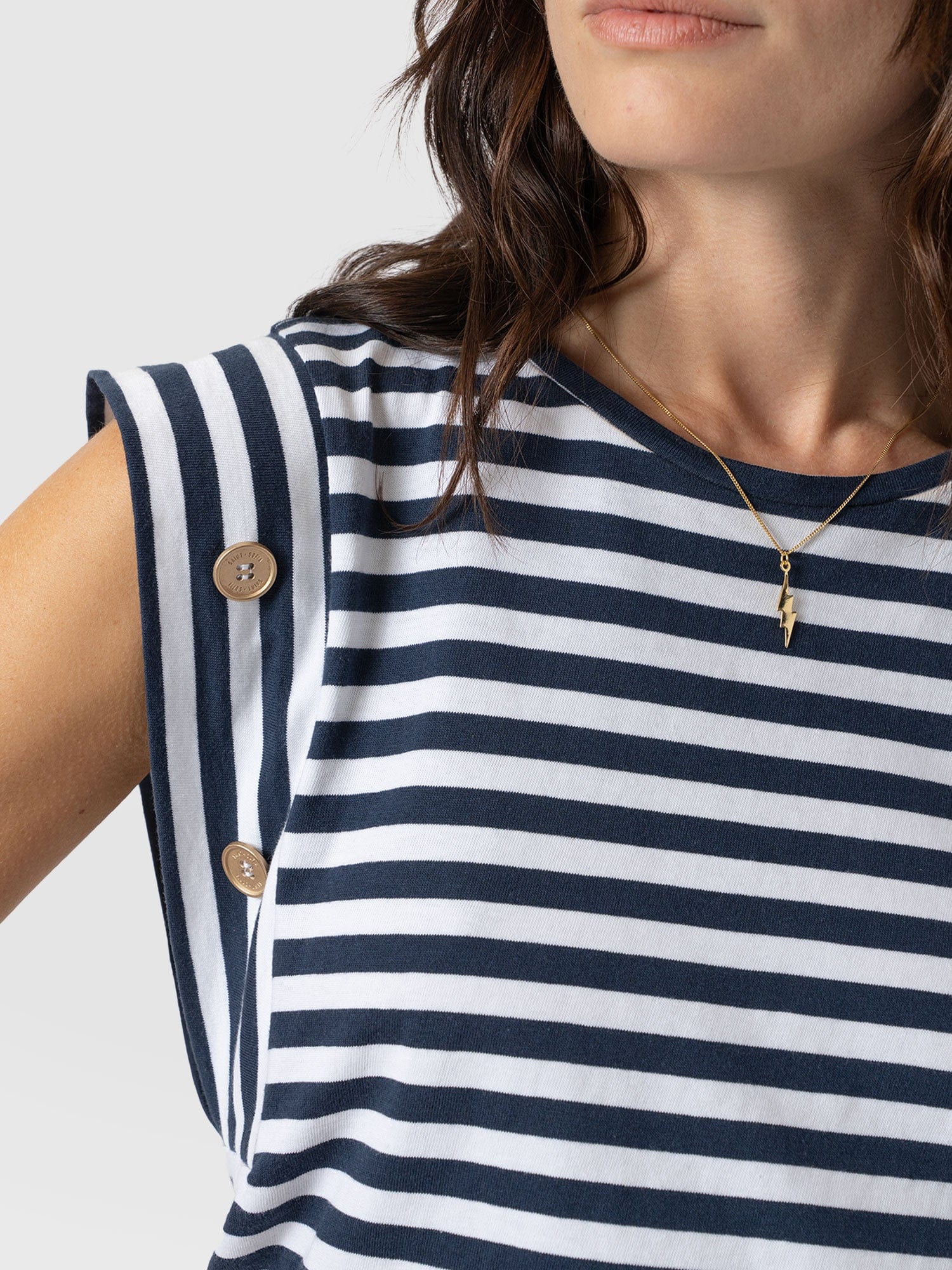 Rowan Tee - Navy Stripe - Image 4