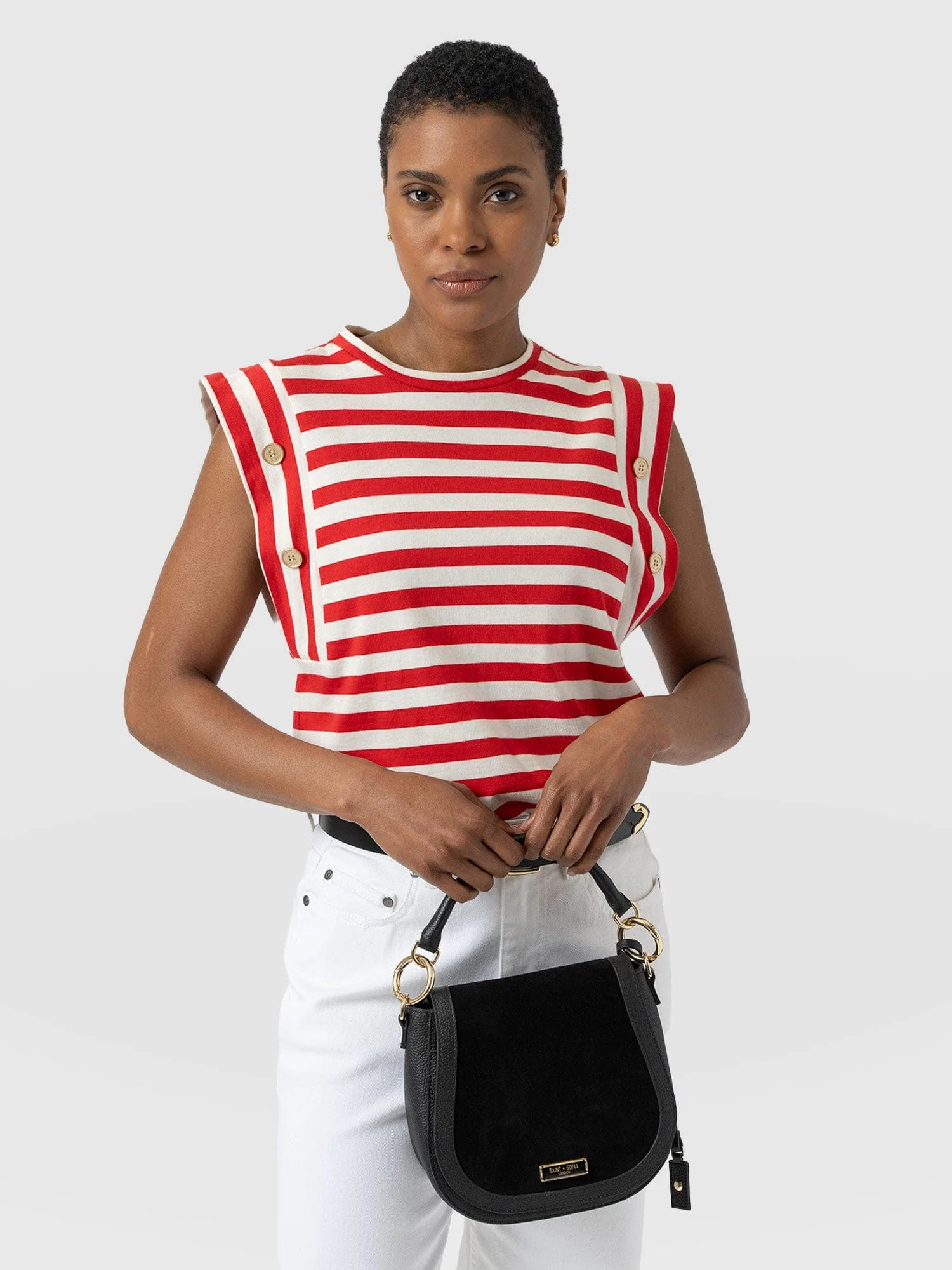 Rowan Tee - Red Stripe - Image 2