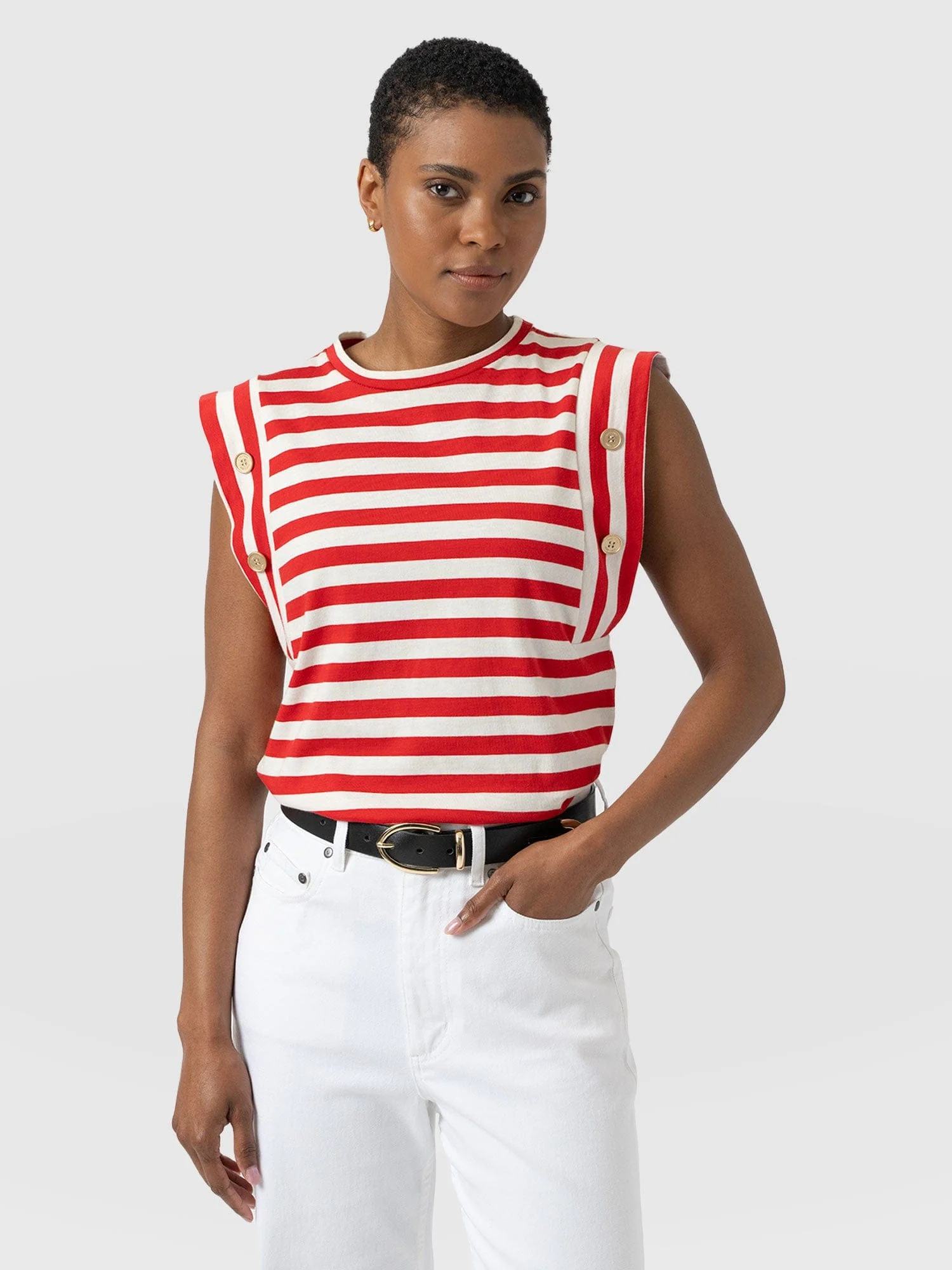 Rowan Tee - Red Stripe - Image 6