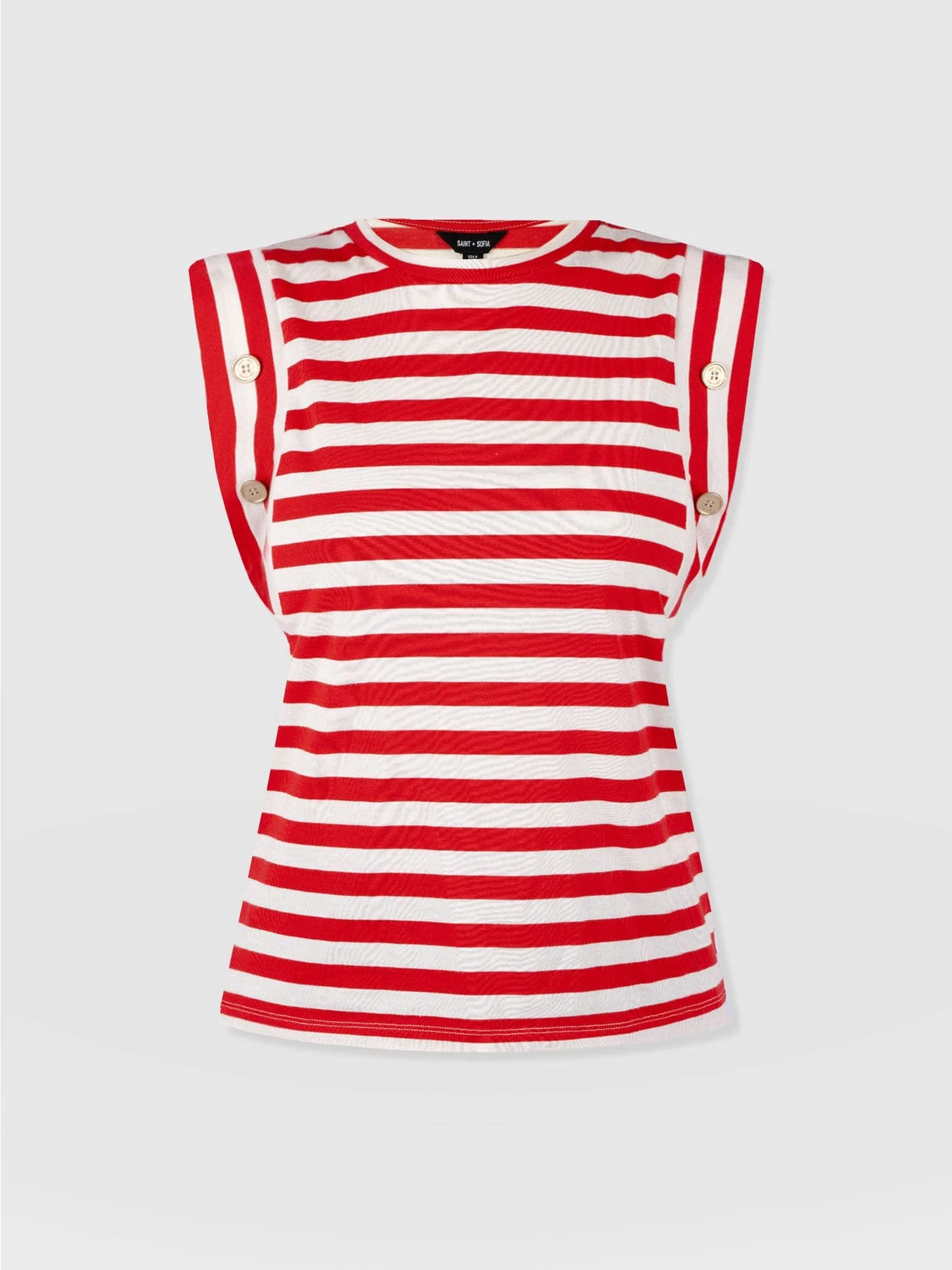 Rowan Tee - Red Stripe - Image 7
