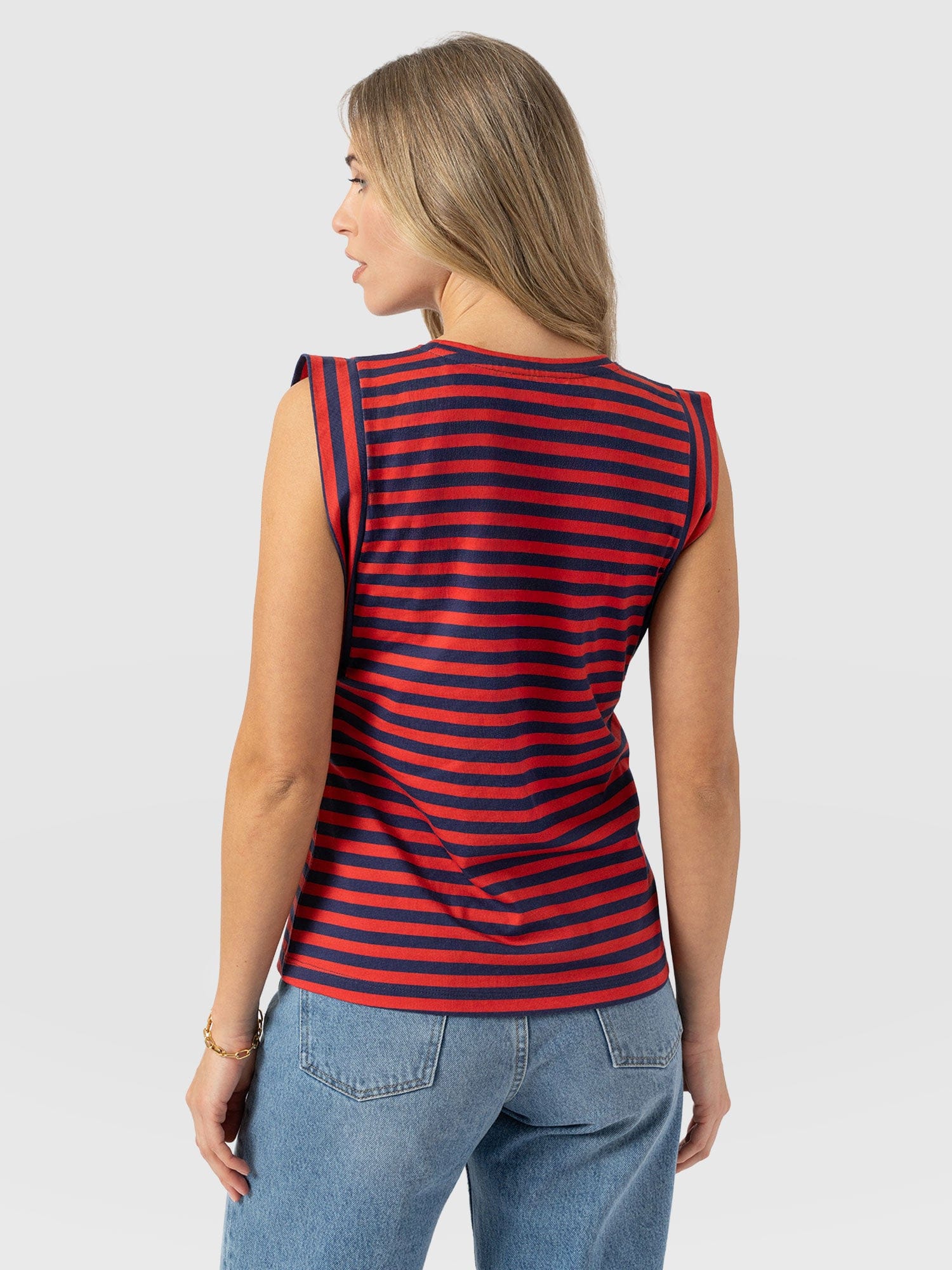 Rowan Tee - Red/Navy Stripe - Image 6