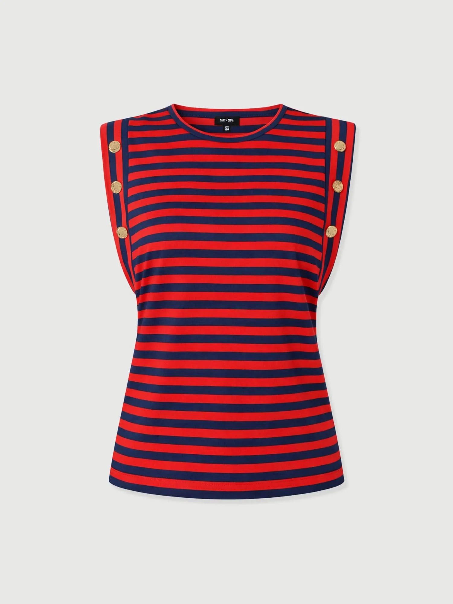Rowan Tee - Red/Navy Stripe - Image 7