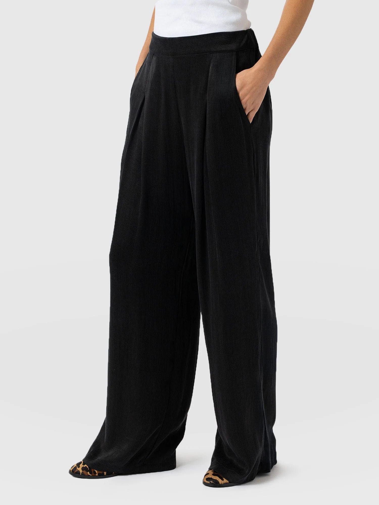 Rowan Wide Leg Pant - Black - Image 4