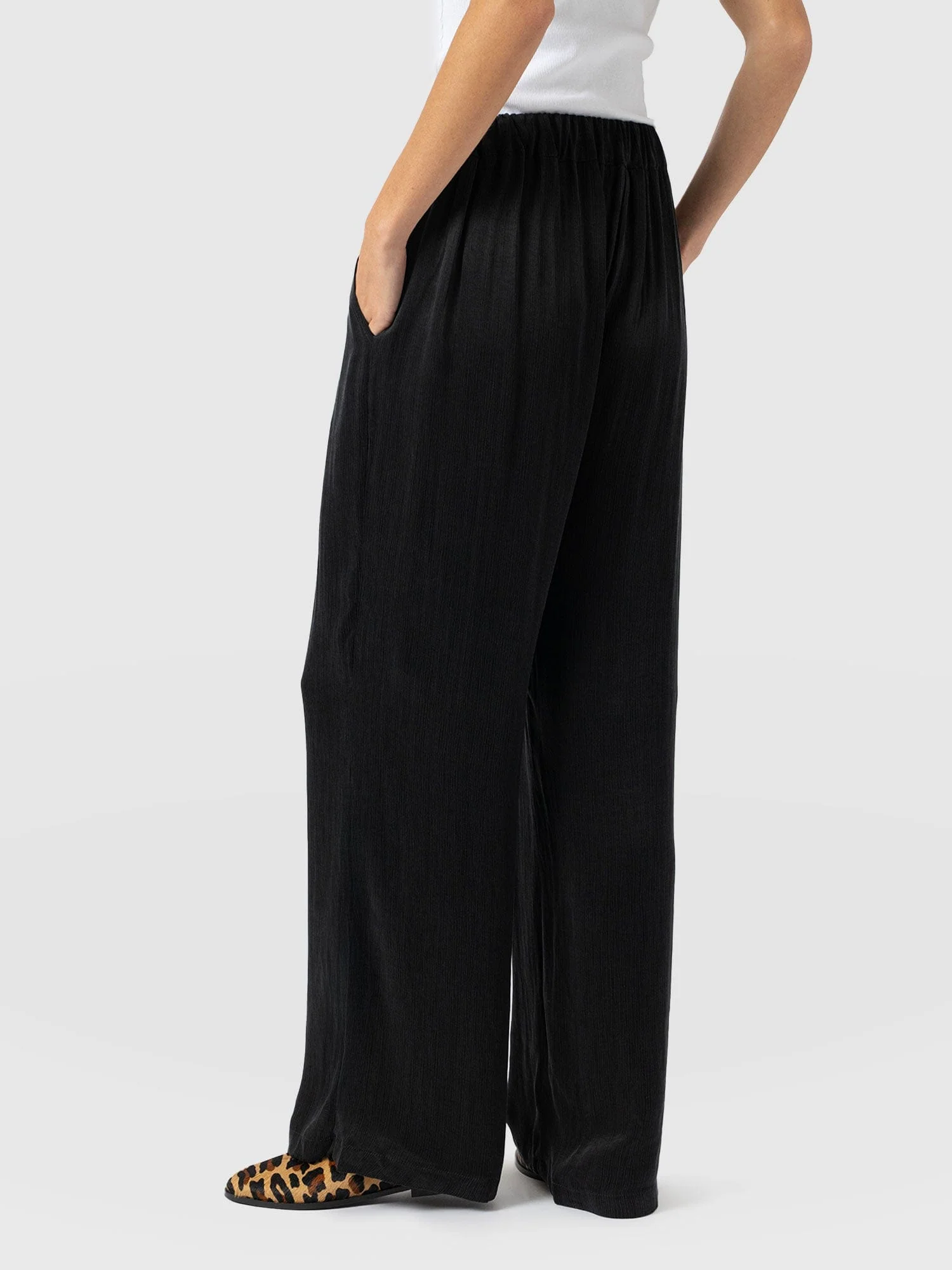 Rowan Wide Leg Pant - Black - Image 6