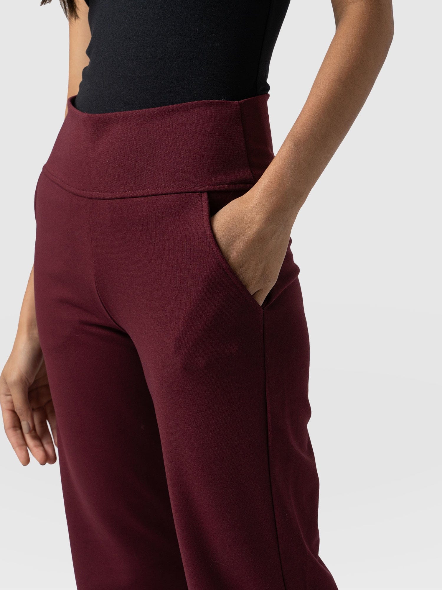 Runway Pant - Burgundy - Image 3